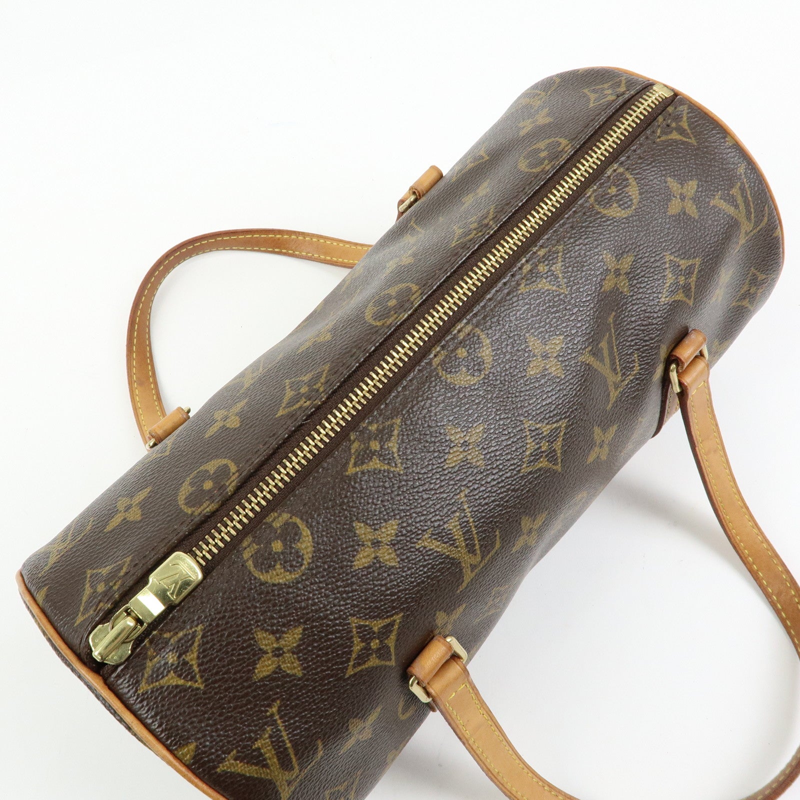 Louis Vuitton Monogram Papillon 30 Hand Bag Brown M51385