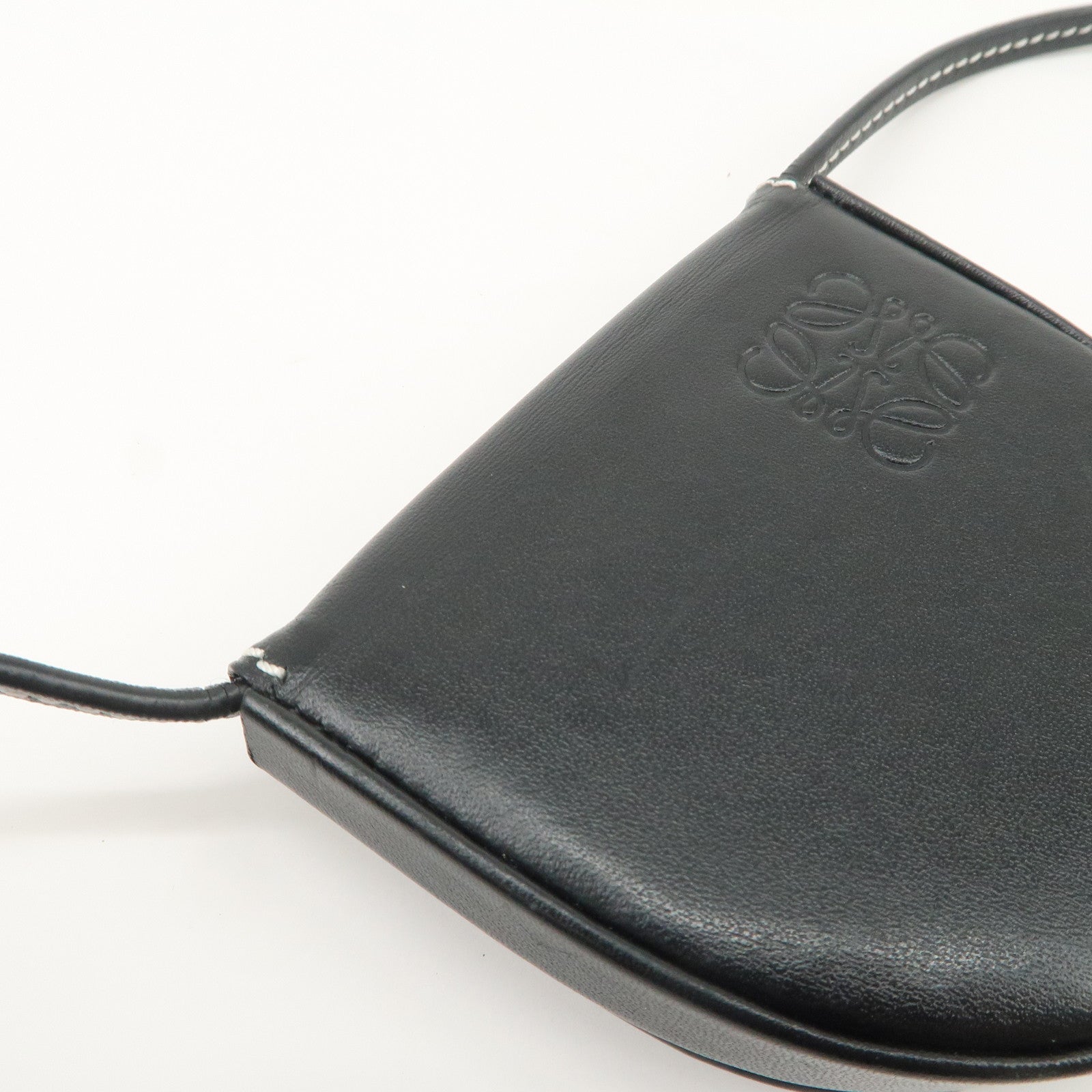 LOEWE Anagram Leather Mini Heel Shoulder Strap Pouch Coin Case