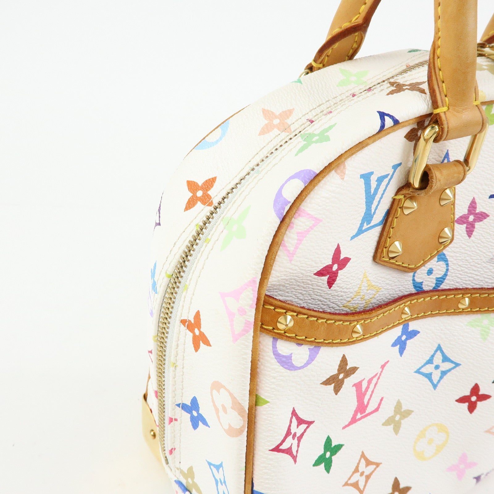 Louis Vuitton Monogram Multicolor Trouville Hand Bag Blanc M92663