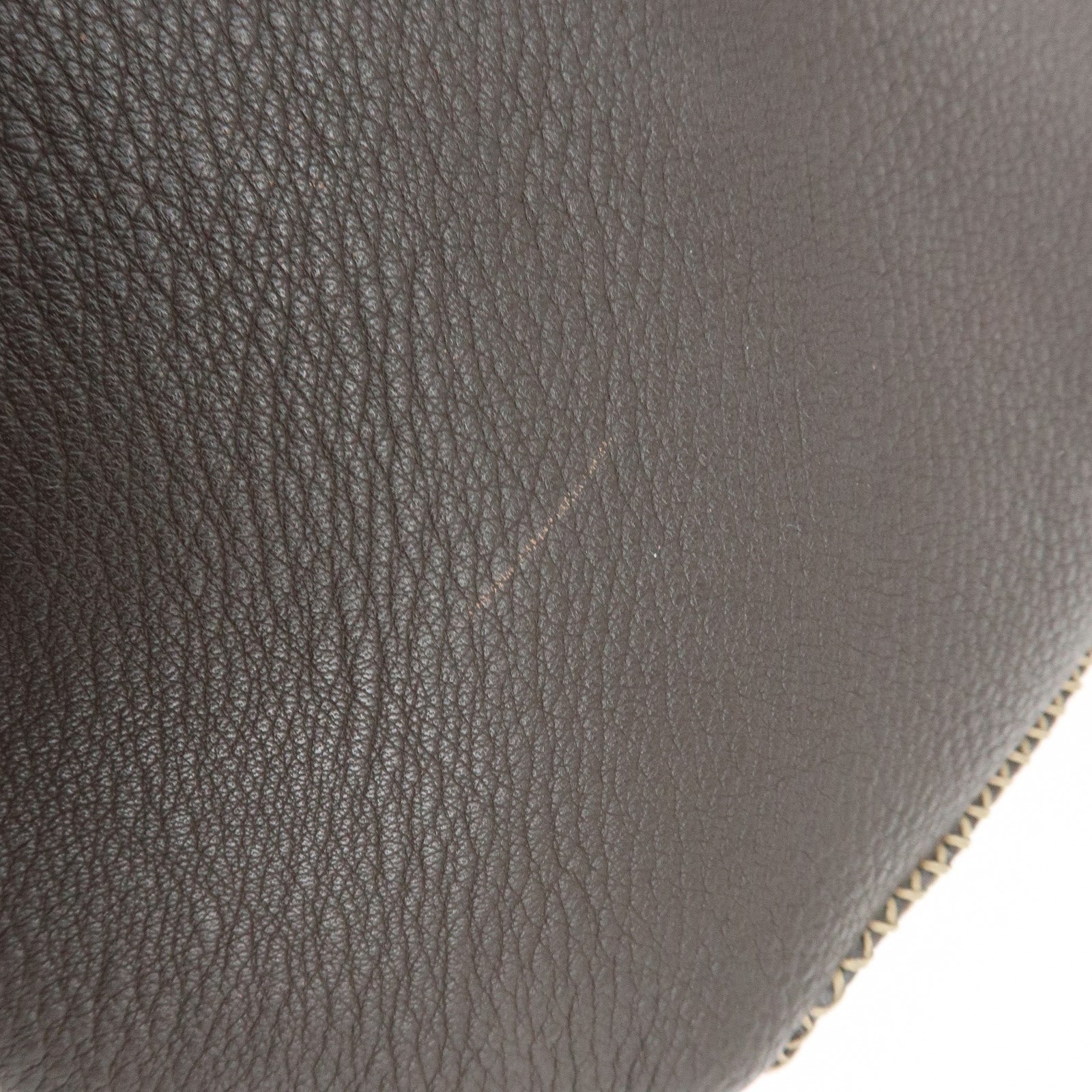 FENDI Selleria Leather Shoulder Bag Tote Bag Brown 491912908