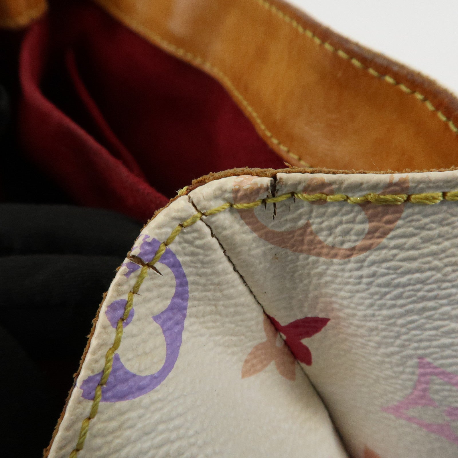 Louis Vuitton Monogram Multicolor Audra Hand Bag Blanc M40047 Used