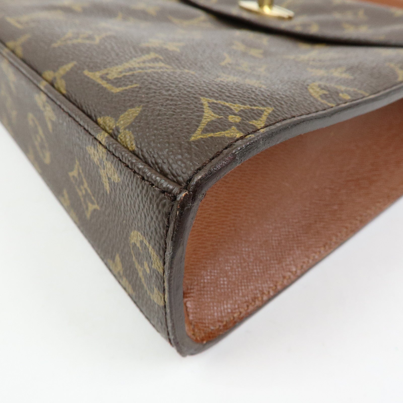 Louis Vuitton Monogram Malesherbes Canvas Hand Bag Brown M51379