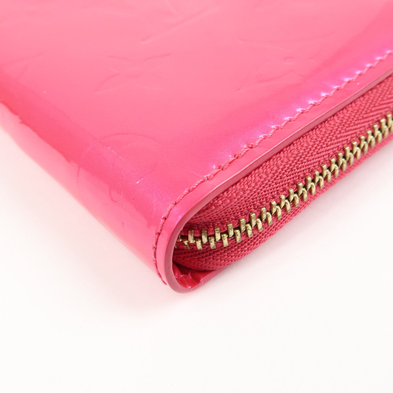 Louis Vuitton Monogram Vernis Bloom Zippy Wallet Pink M91238