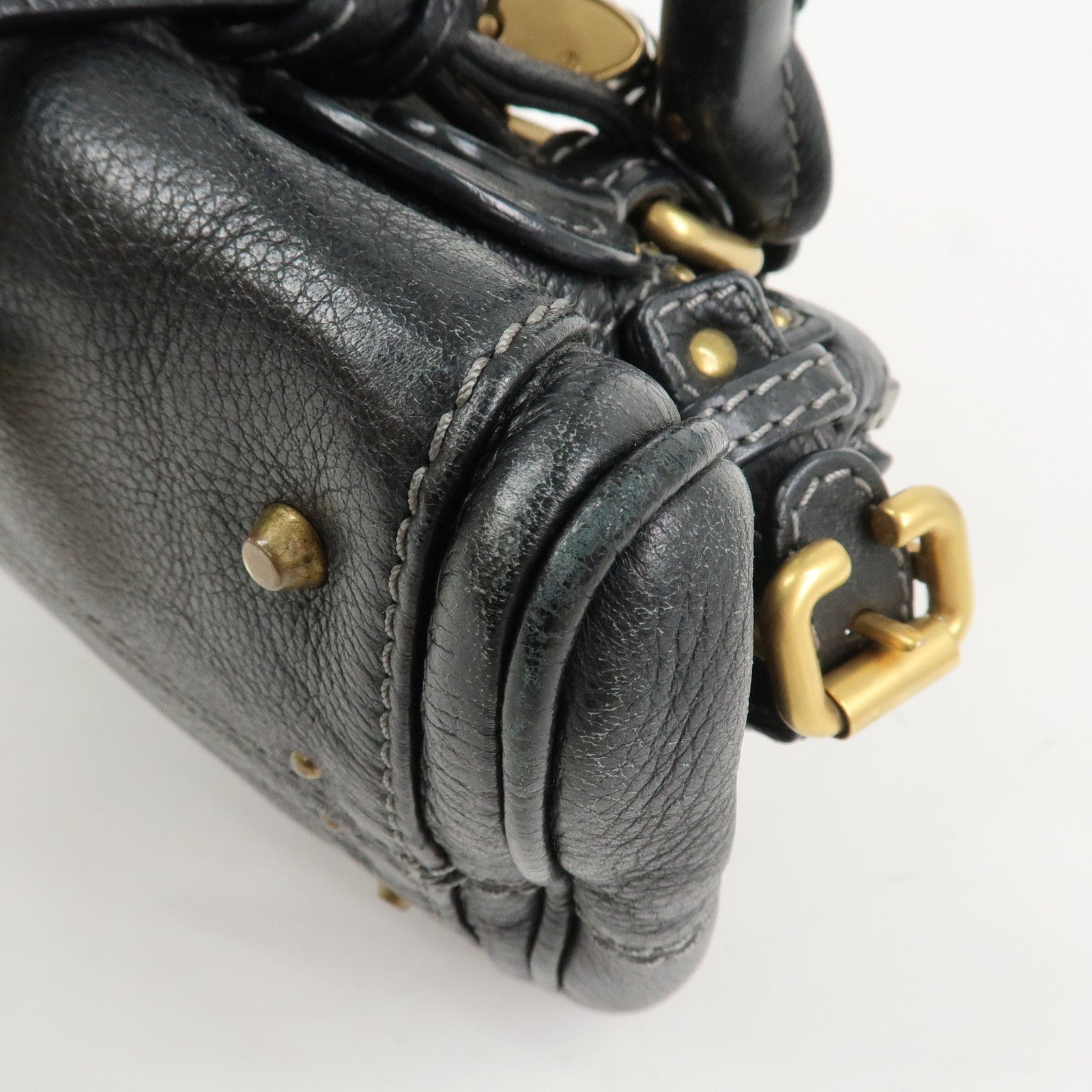 Chloe Paddington Leather Hand Bag Shoulder Bag Black