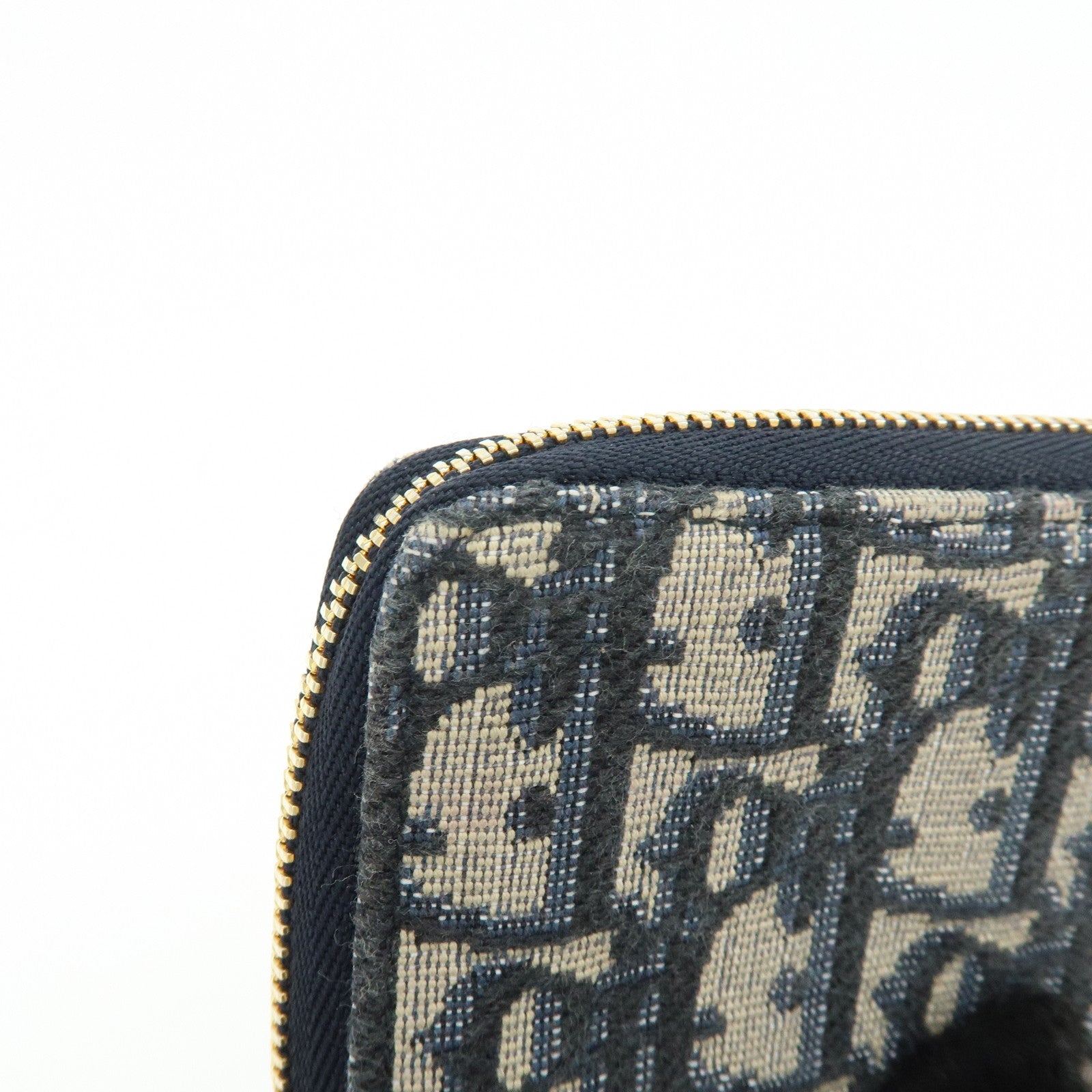 Christian Dior Oblique 30 Montaigne Jacquard Canvas Coin Case Navy
