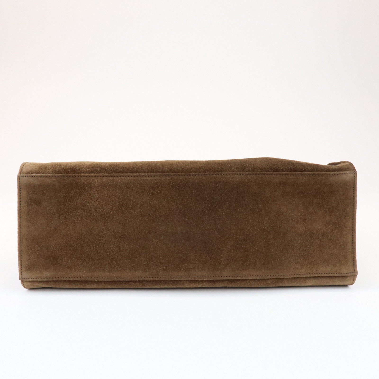 CHANEL COCO Mark Suede Chain Tote Bag Shoulder Bag Brown