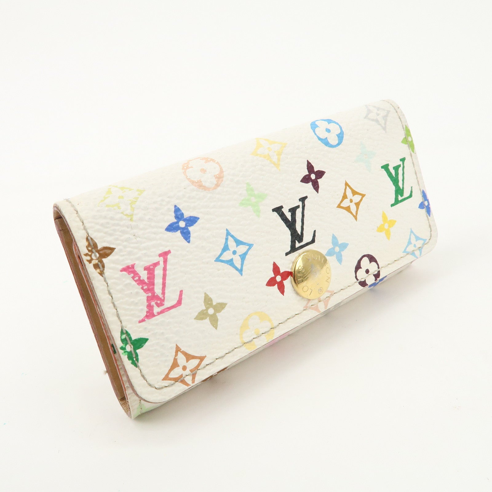 Louis Vuitton Monogram Multicolor Multiclés 4 Key Case Blanc M60043 Used