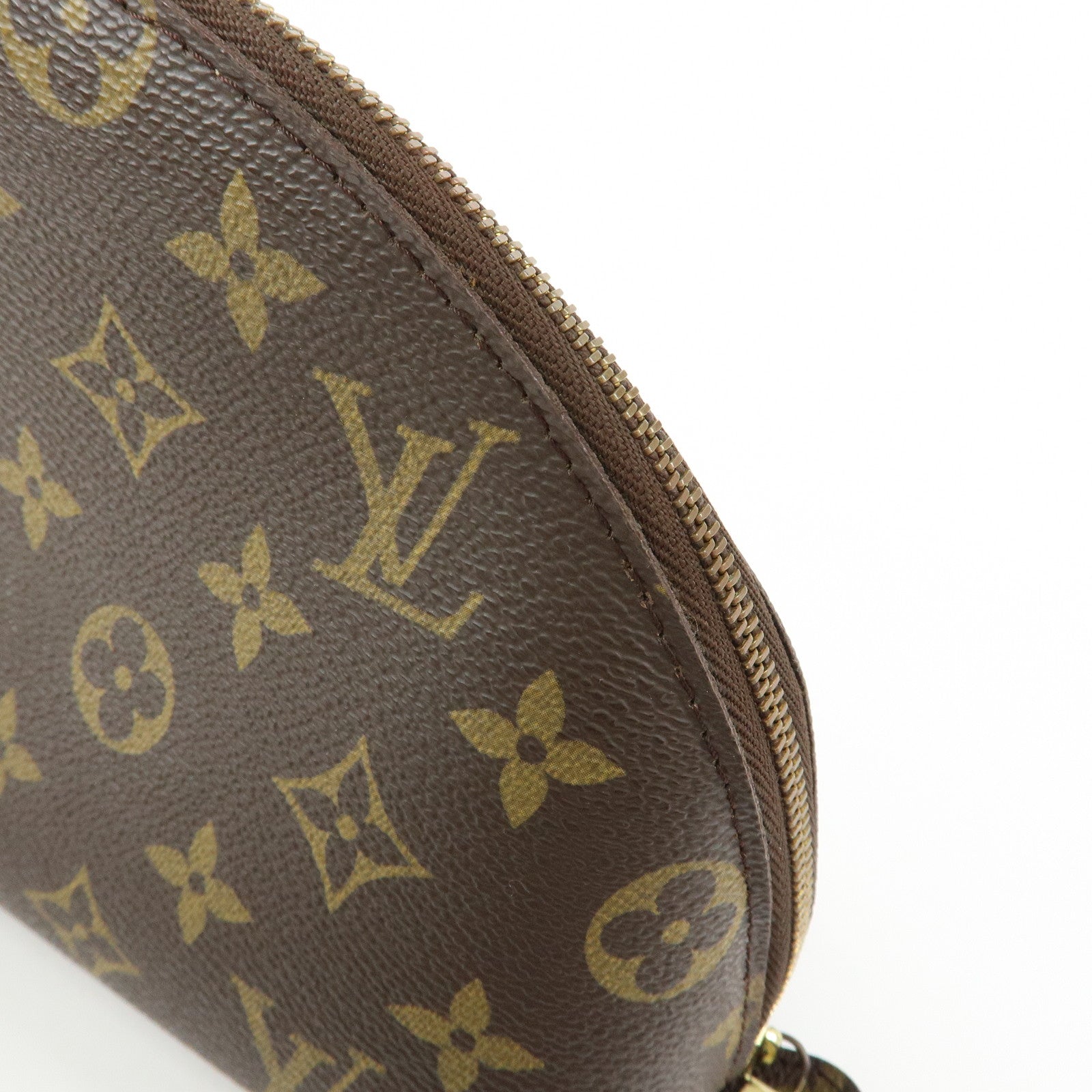 Louis Vuitton Monogram Trousse Demi Ronde Cosmetic Pouch M47520