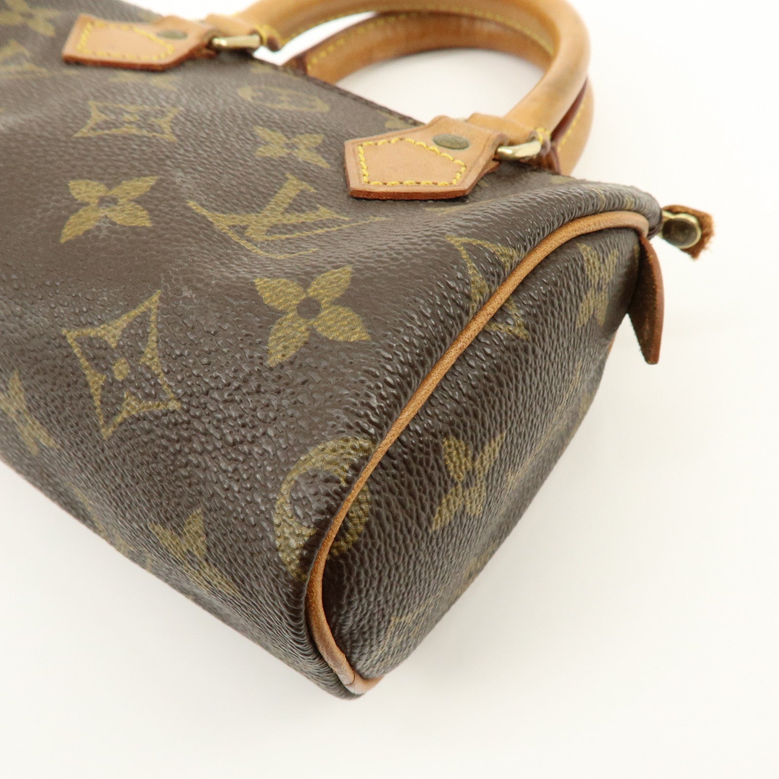 Louis Vuitton Monogram Mini Speedy Hand Bag Brown M41534