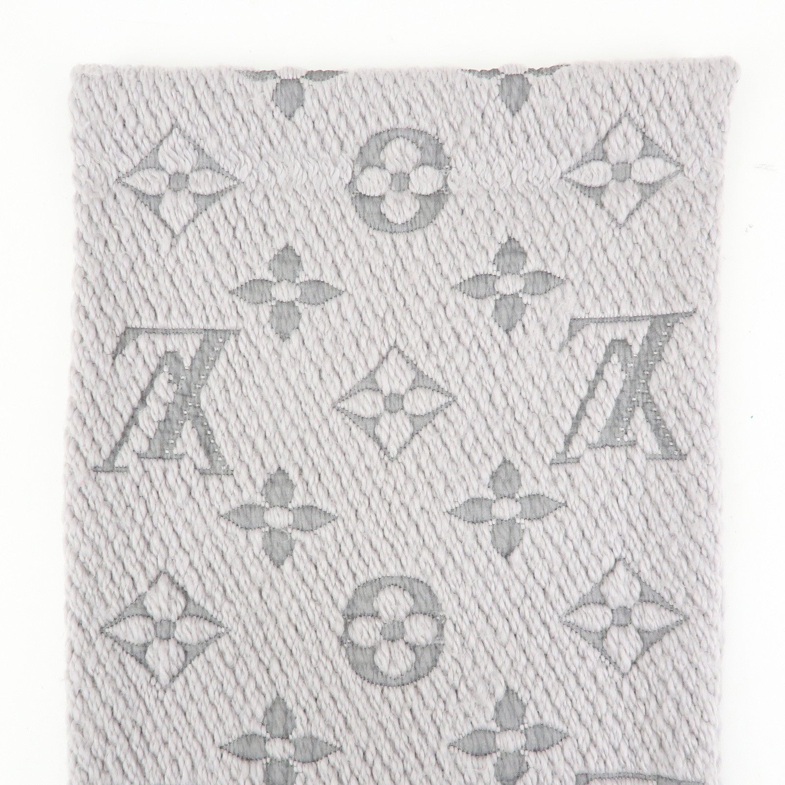 Louis Vuitton Monogram Escharp Logomania Scarf Gris Perle M74742