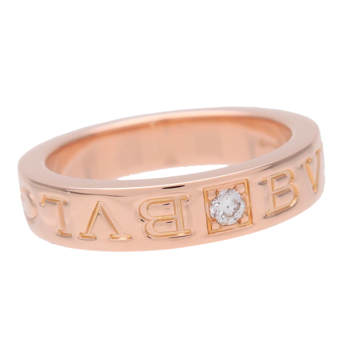 BVLGARI BVLGARI Double Logo 1P Diamond Ring 750PG US4.5-5 AN854185