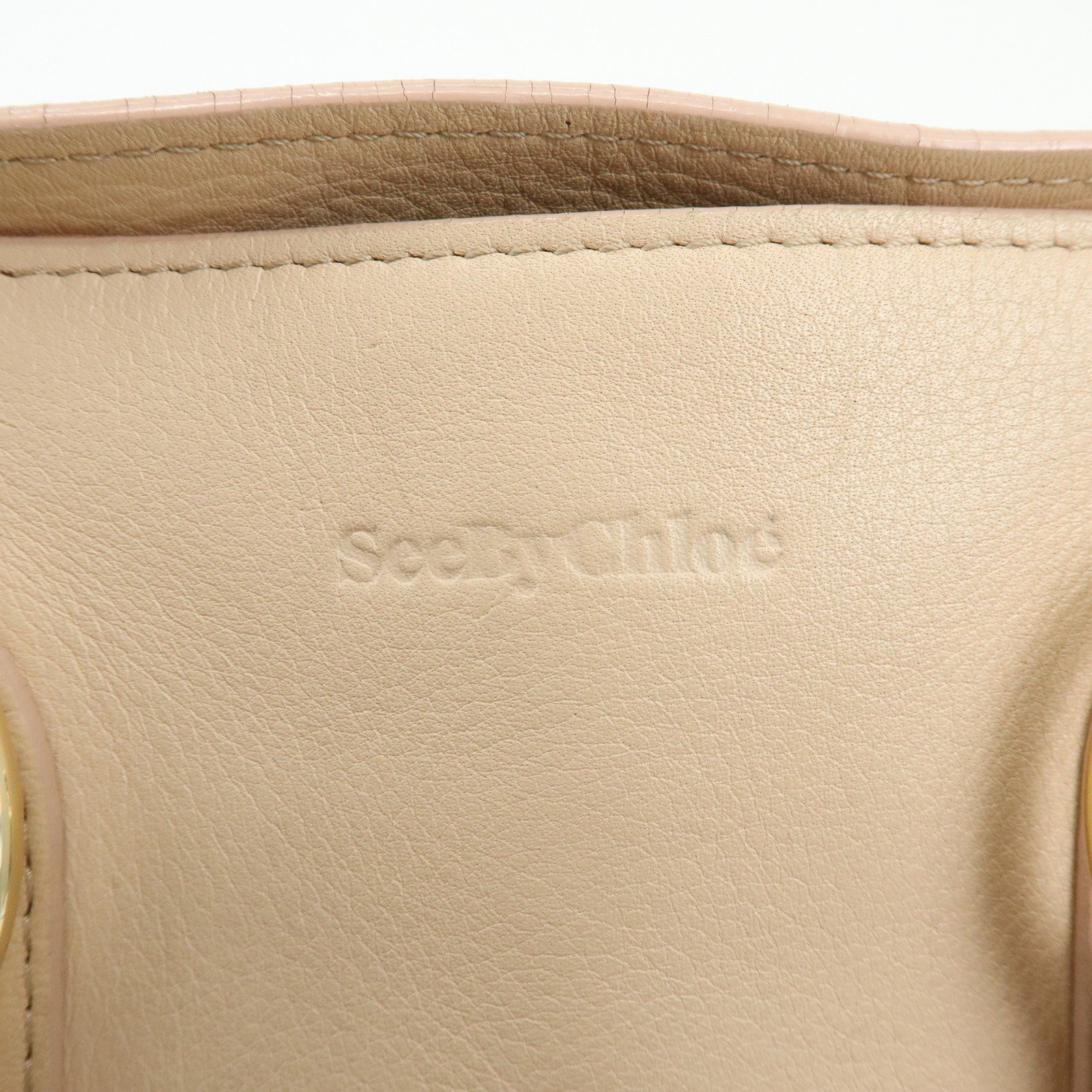 Chloe See by Chloe Paige Leather 2Way Bag Shoulder Bag Light Pink