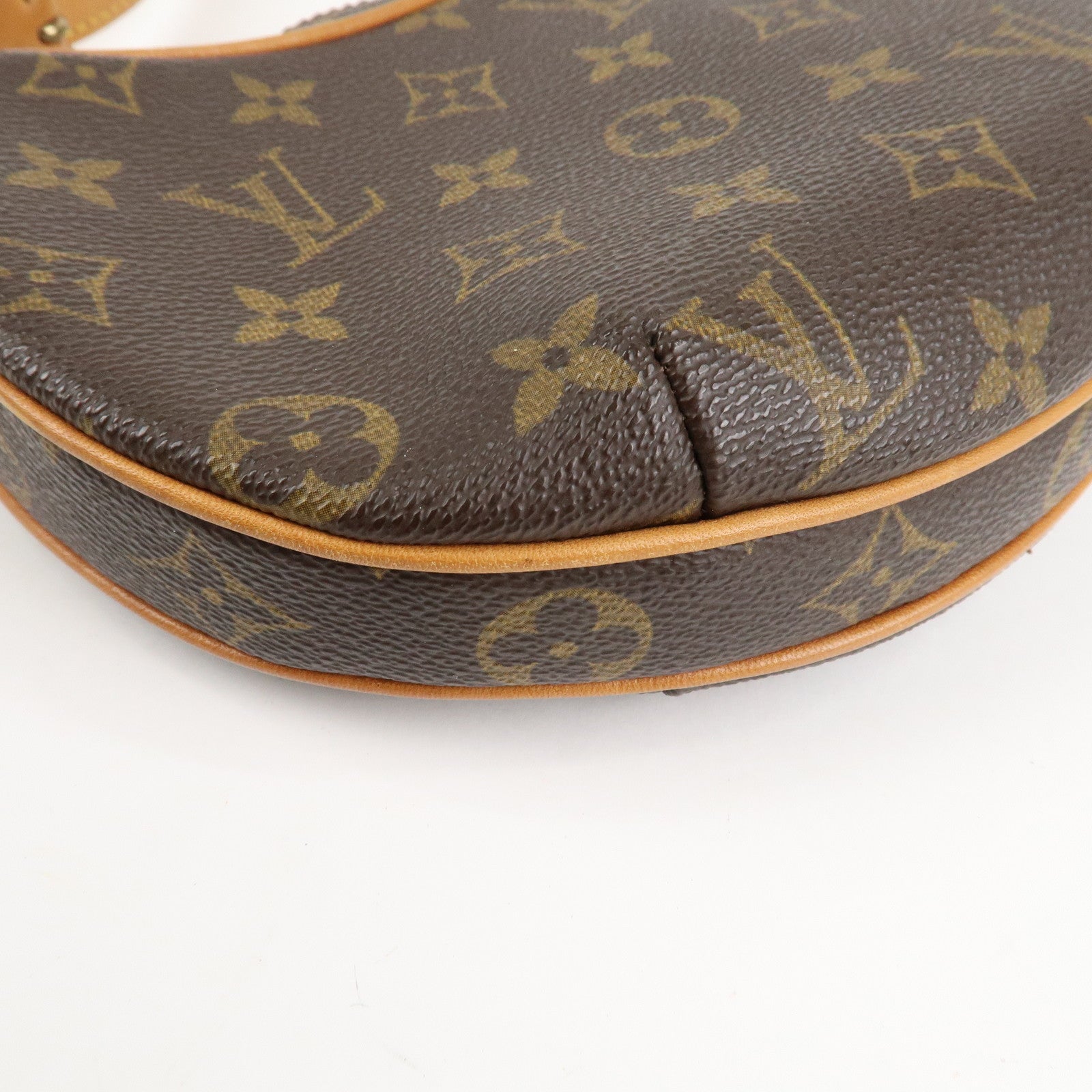 Louis Vuitton Monogram Pochette Croissant Shoulder Bag Brown M51510 Used