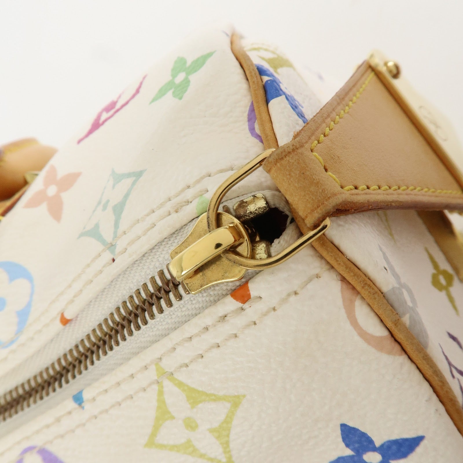 Louis Vuitton Monogram Multicolor Speedy 30 Hand Bag Blanc M92643 Used