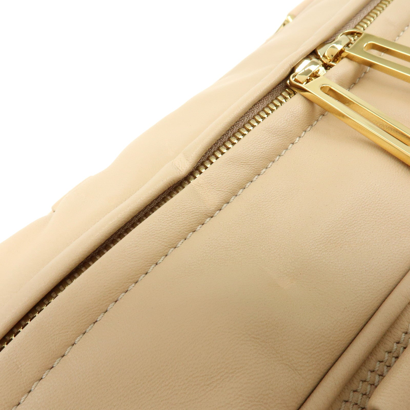 LOEWE Anagram Amazona 36 Nappa Leather Hand Bag Boston Bag Beige