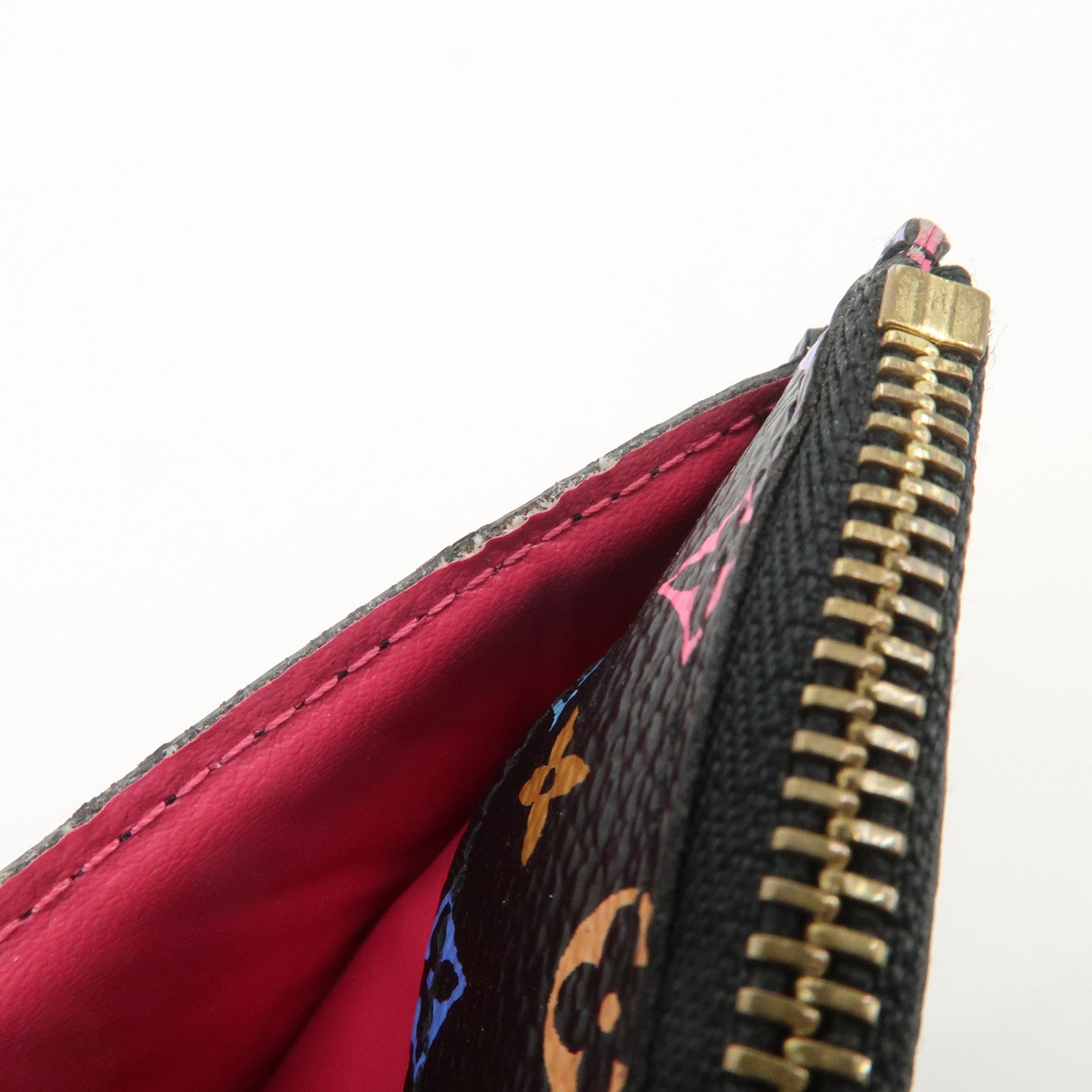 Louis Vuitton Monogram Multicolor Pochette Cles Coin Case Noir M93735