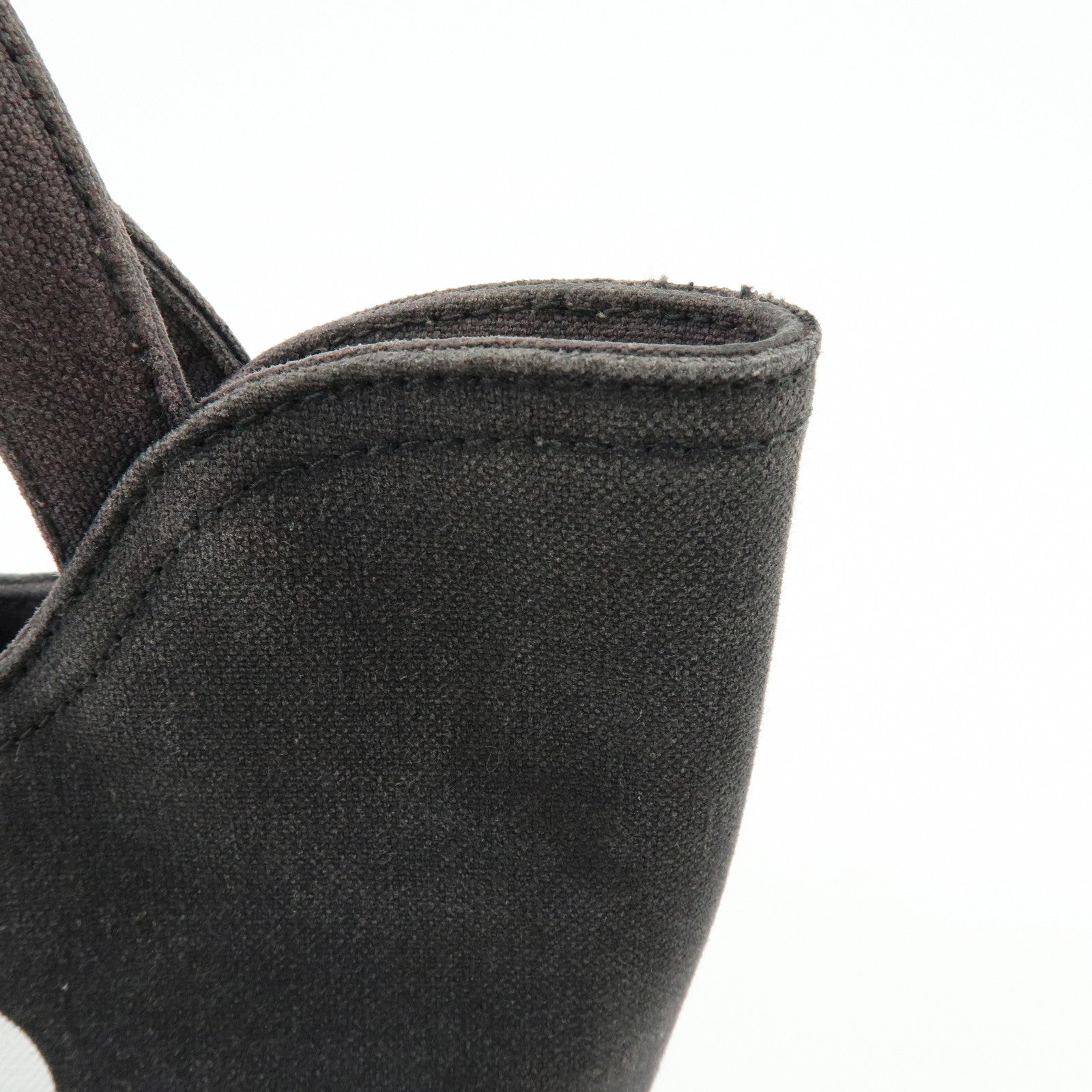 BALENCIAGA WAVE XS Canvas Hand Bag Mini Tote Bag Black 619979