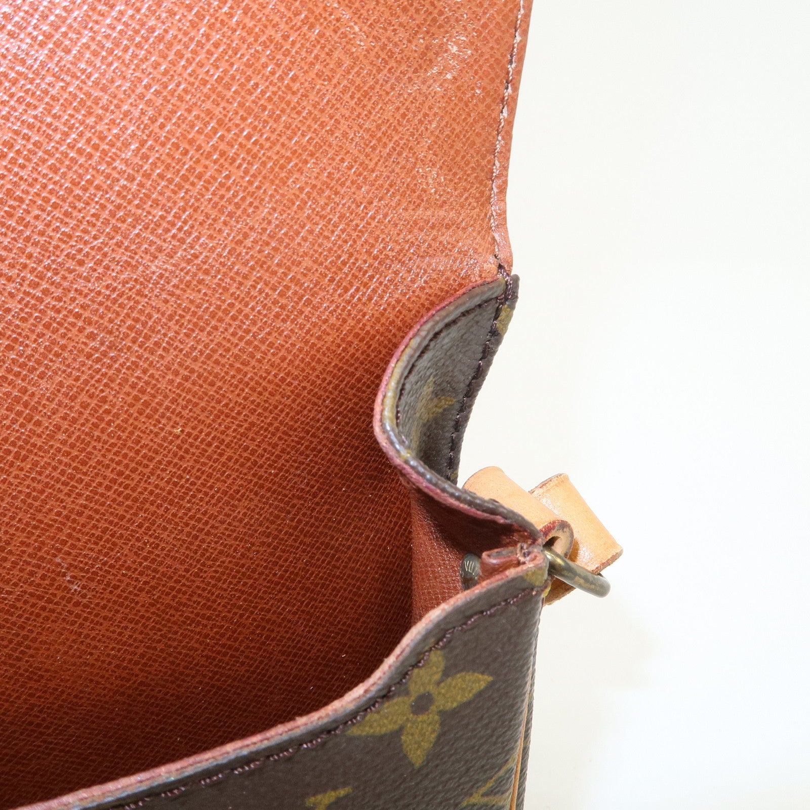 Louis Vuitton Monogram Mini Cartouchiere Shoulder Bag Brown M51254