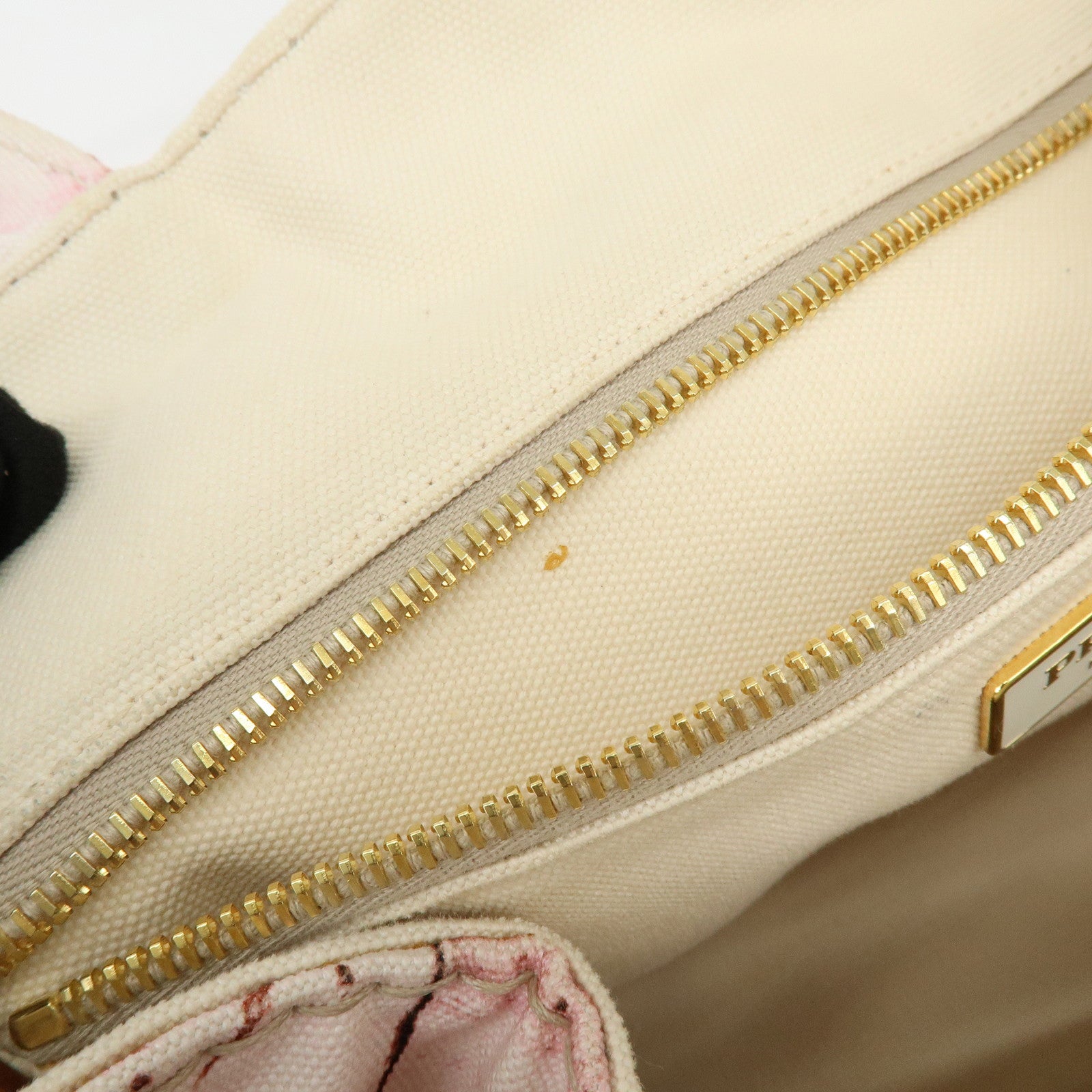 PRADA Canapa Large Triangle Logo Canvas Tote Bag Bordeaux B1872B