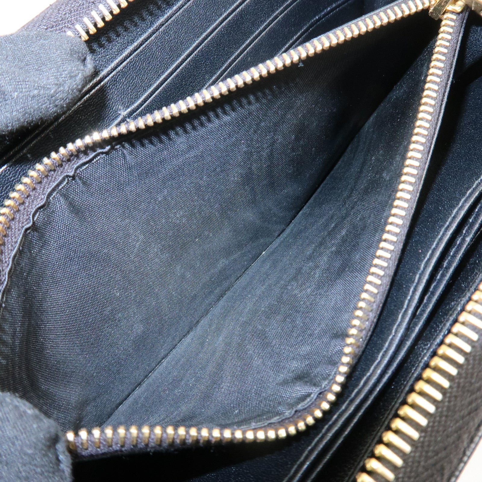PRADA Vitello Move Leather Round Zippy Wallet Black 1ML506 Used