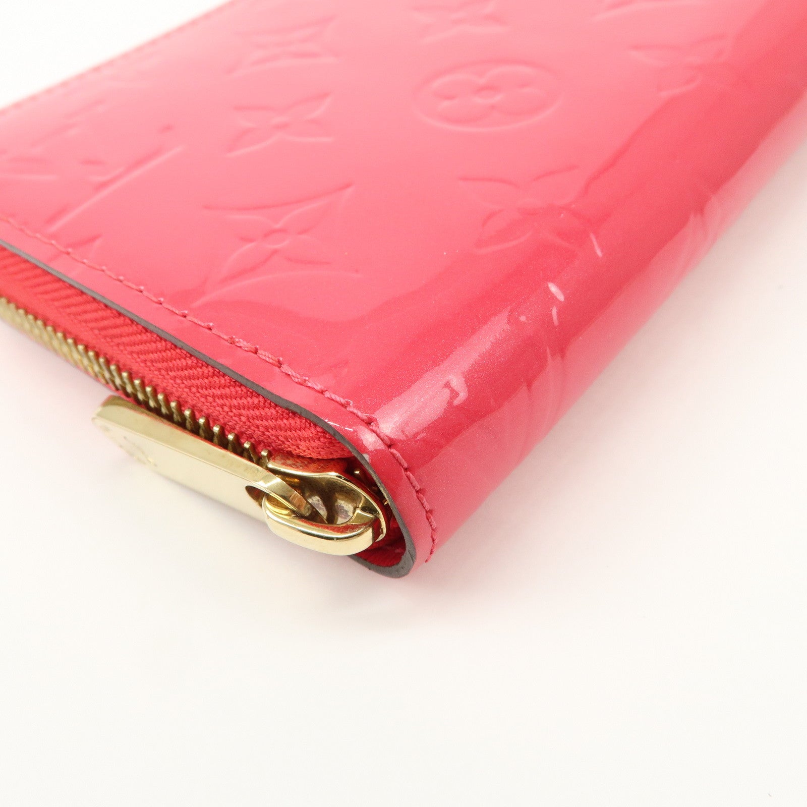 Louis Vuitton Monogram Vernis Round Zippy Wallet Hot Pink M93058 Used