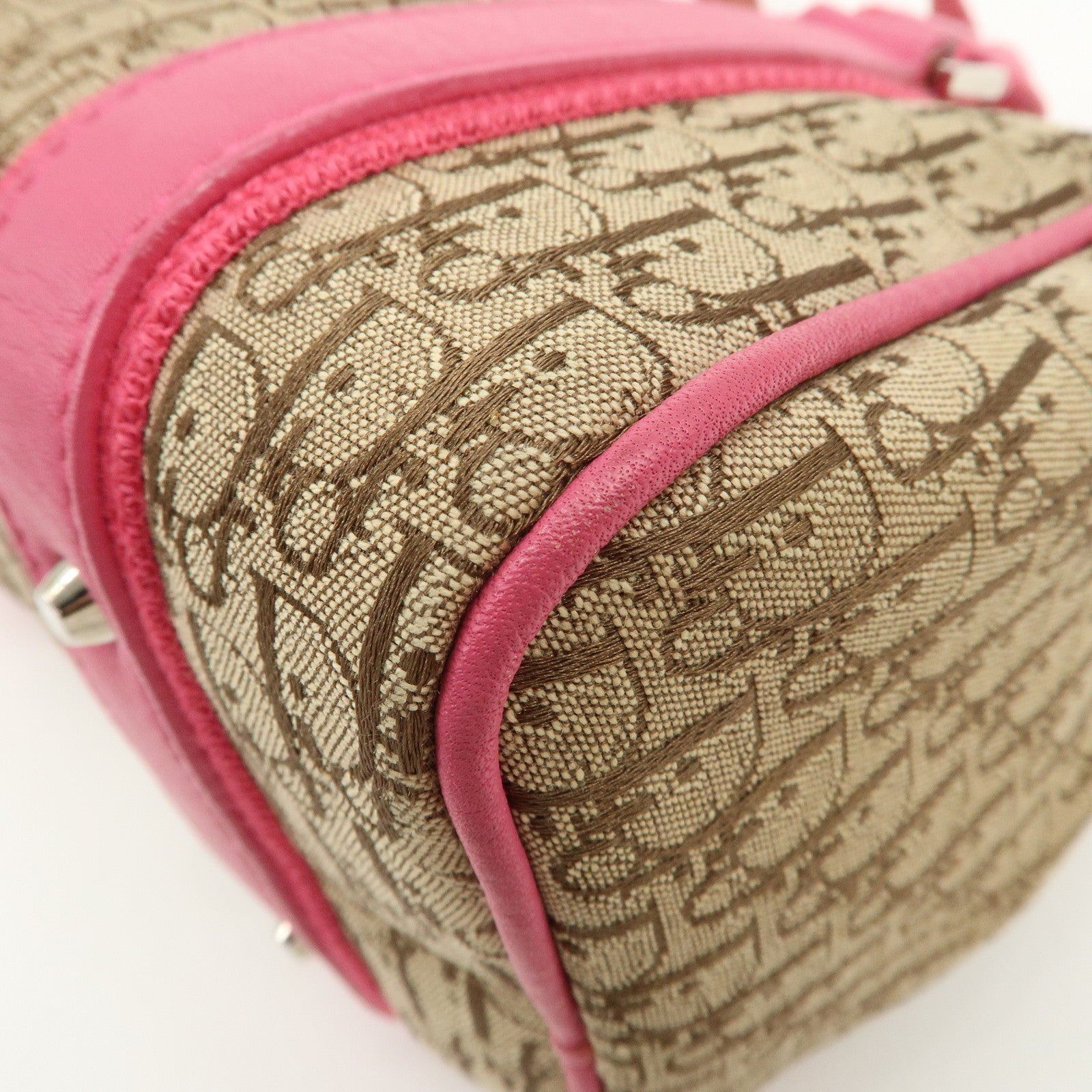 Christian Dior Trotter Street Chic Mini Boston Bag Beige Pink