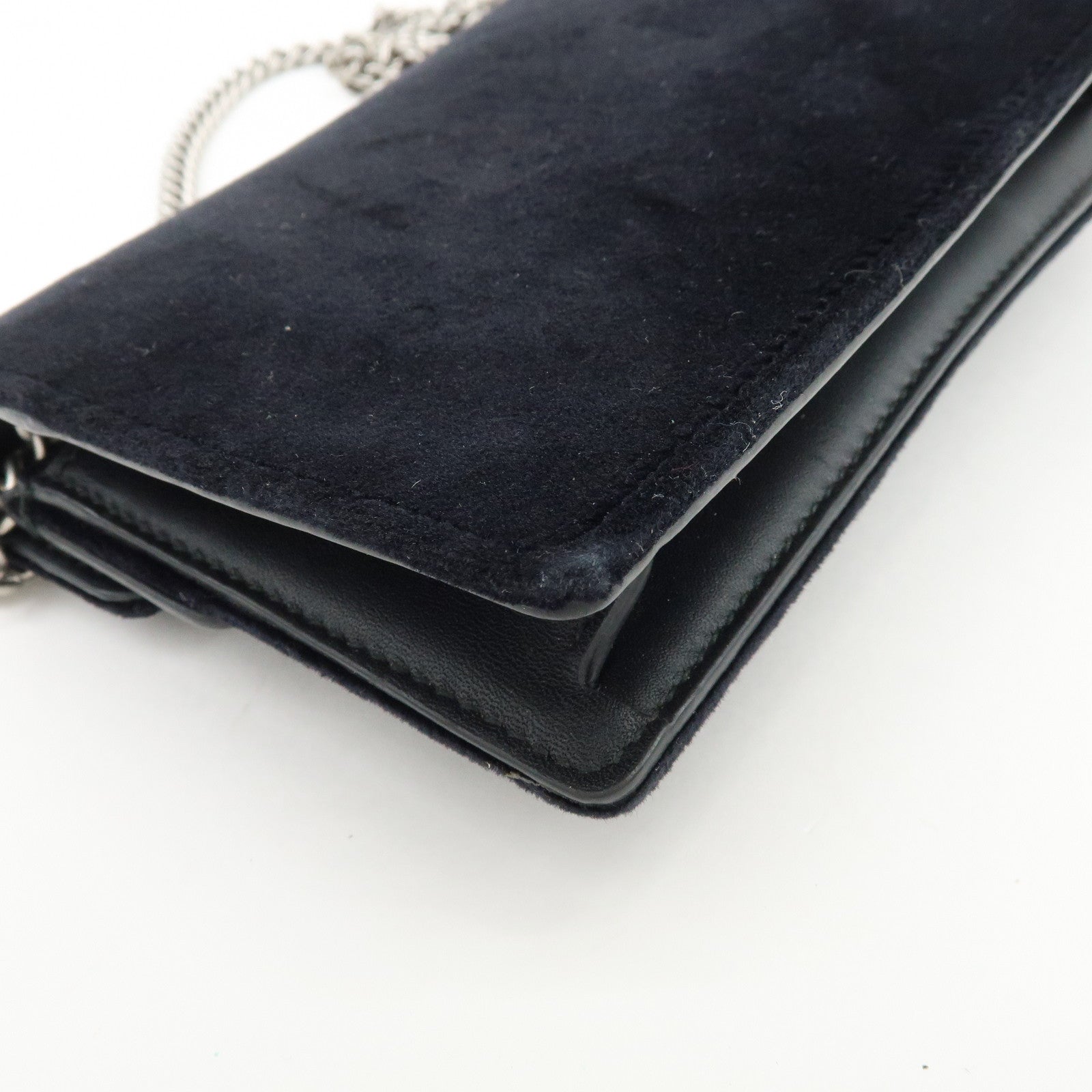 GUCCI Dionysus Super Mini Suede Leather Chain Shoulder Bag 476432