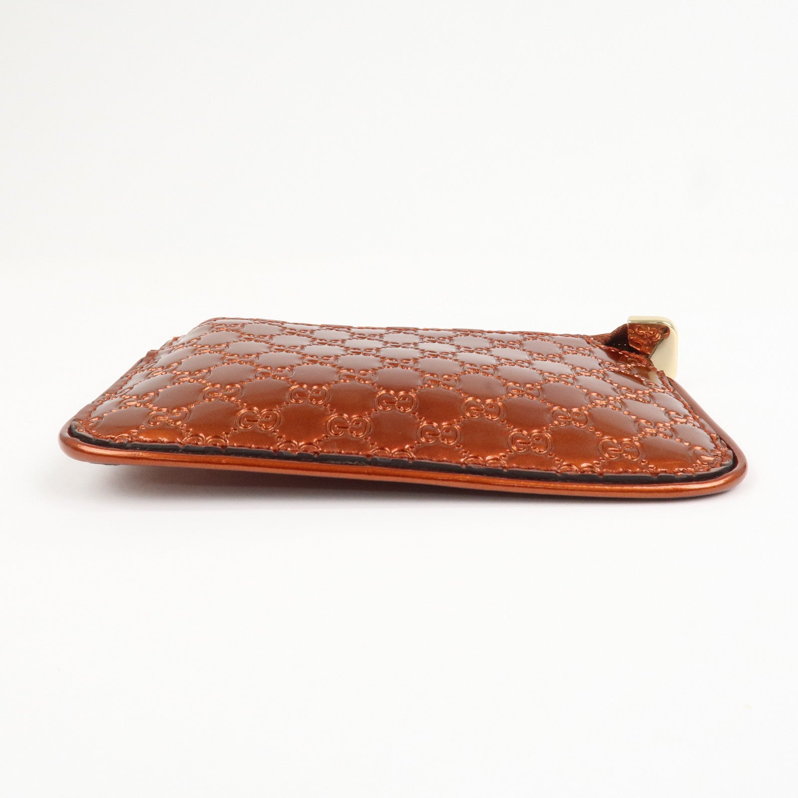 GUCCI Guccissima Leather Coin Case Key Hook Brown 233183