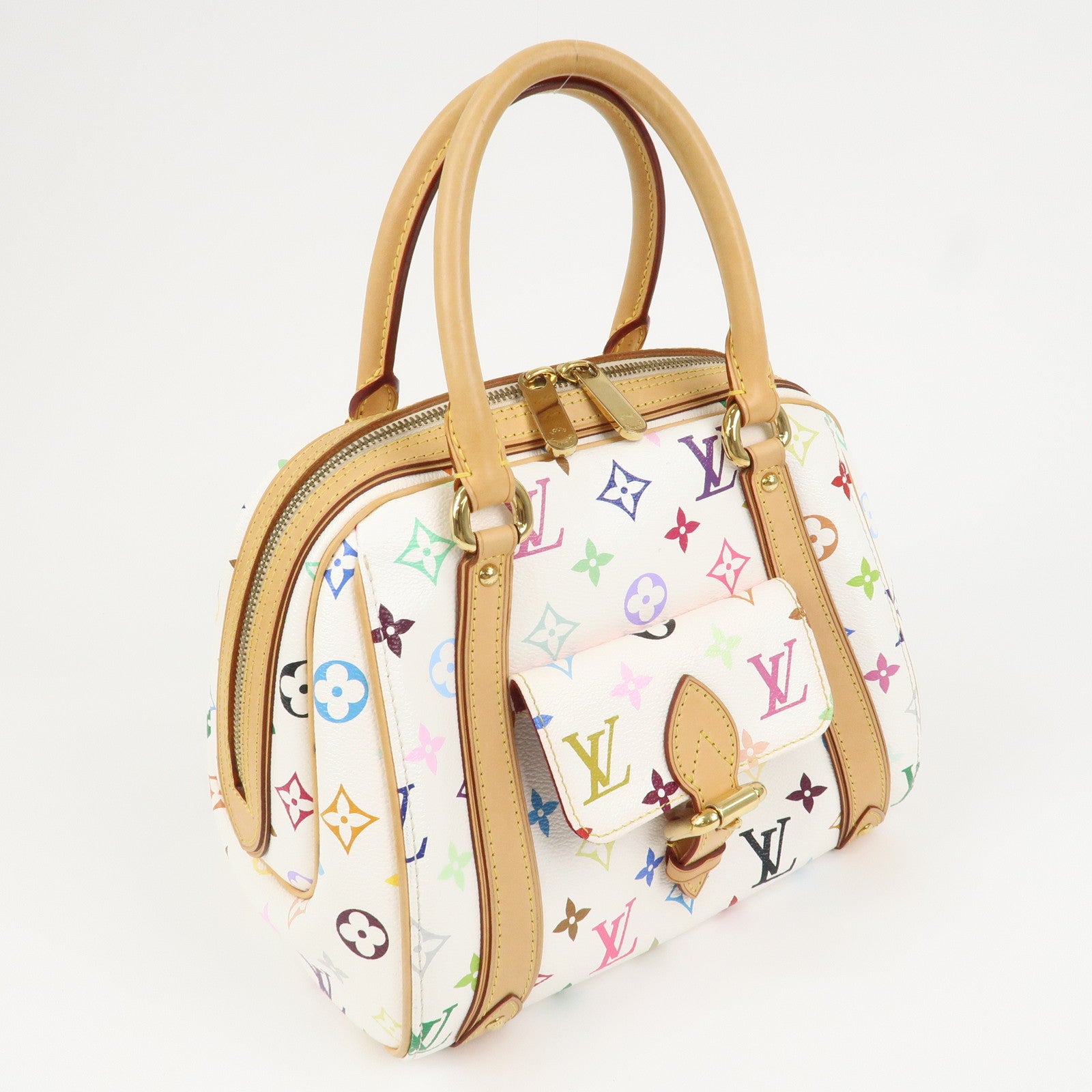Louis Vuitton Monogram Multicolor Priscilla Hand Bag Blanc M40096
