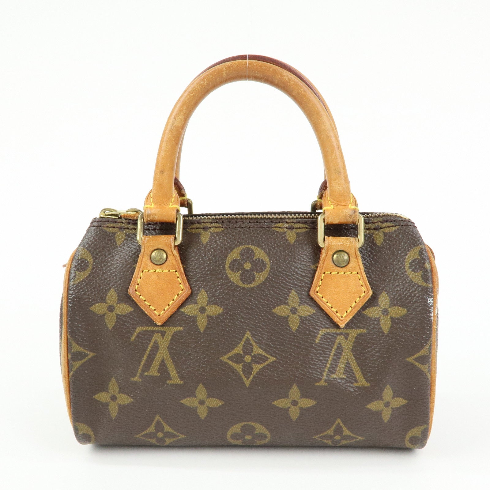 Louis Vuitton Monogram Mini Speedy Hand Bag Brown M41534