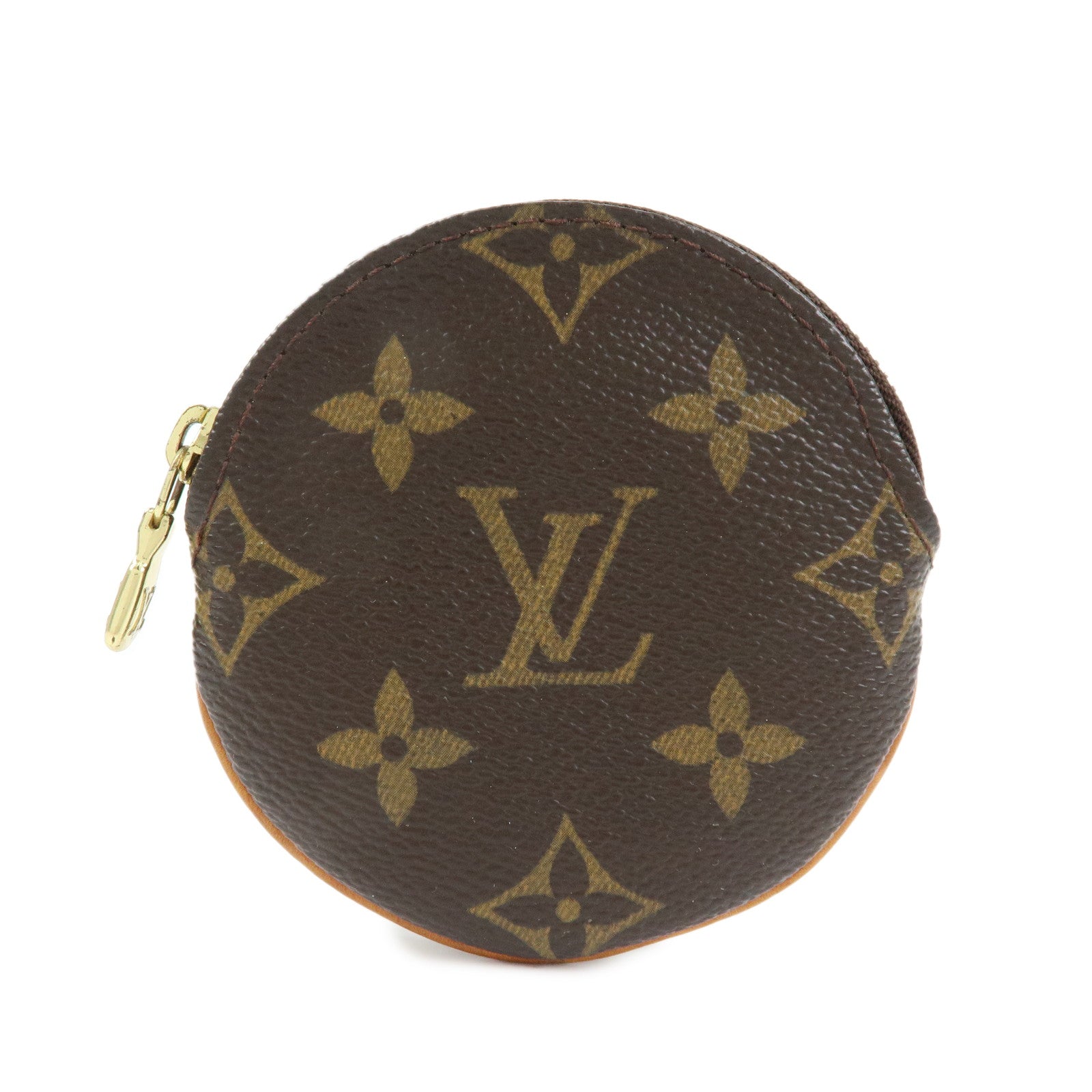 Louis Vuitton Monogram Porte Monnaie Rond Coin Case Brown M61926