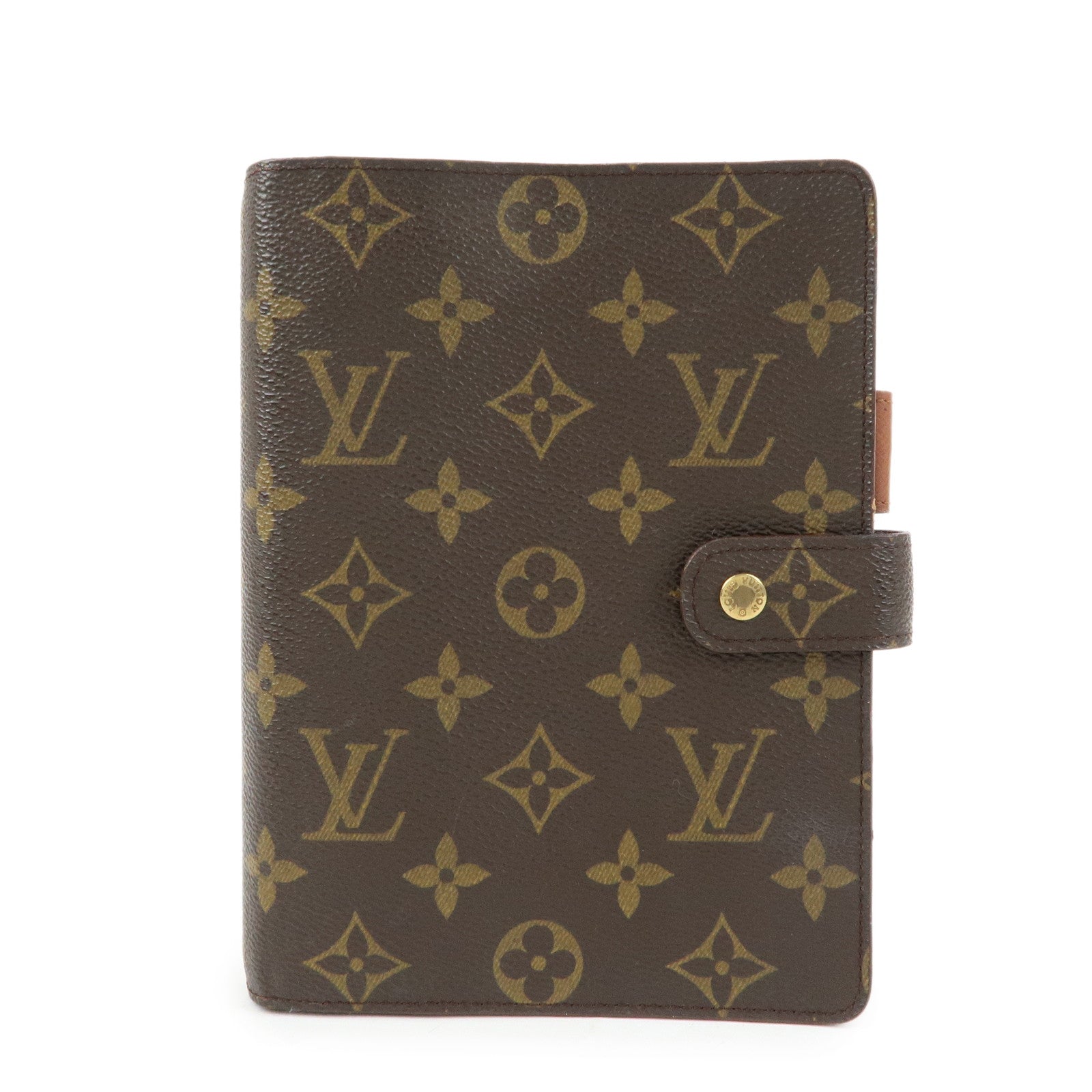 Louis Vuitton Monogram Agenda MM Planner Cover Brown R20105