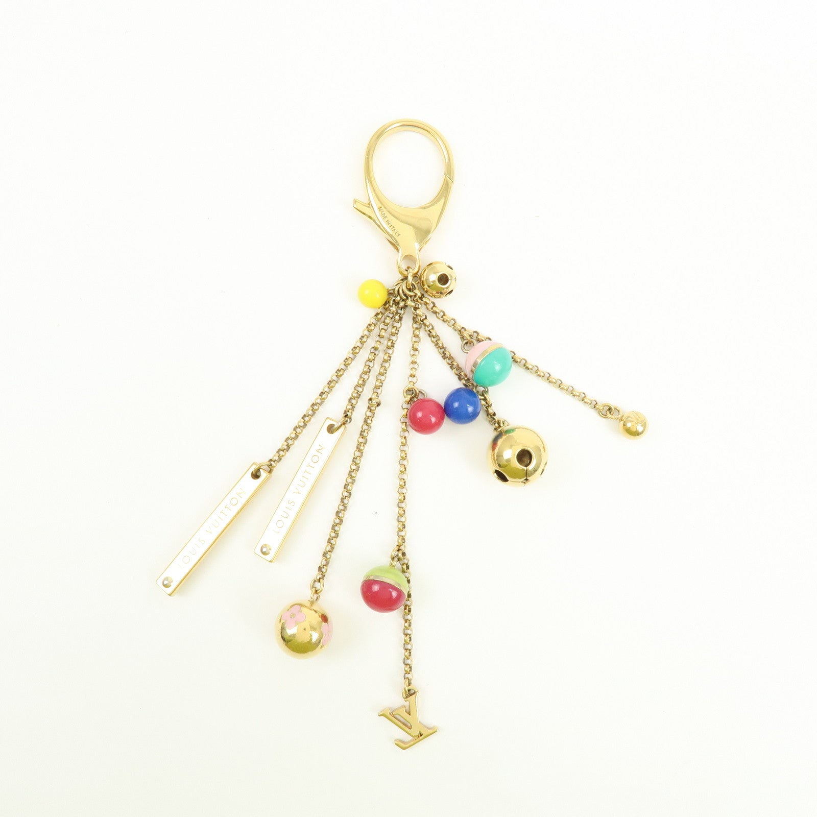 Louis Vuitton Porte Cles Grelots Bag Charm Metal Gold M62227
