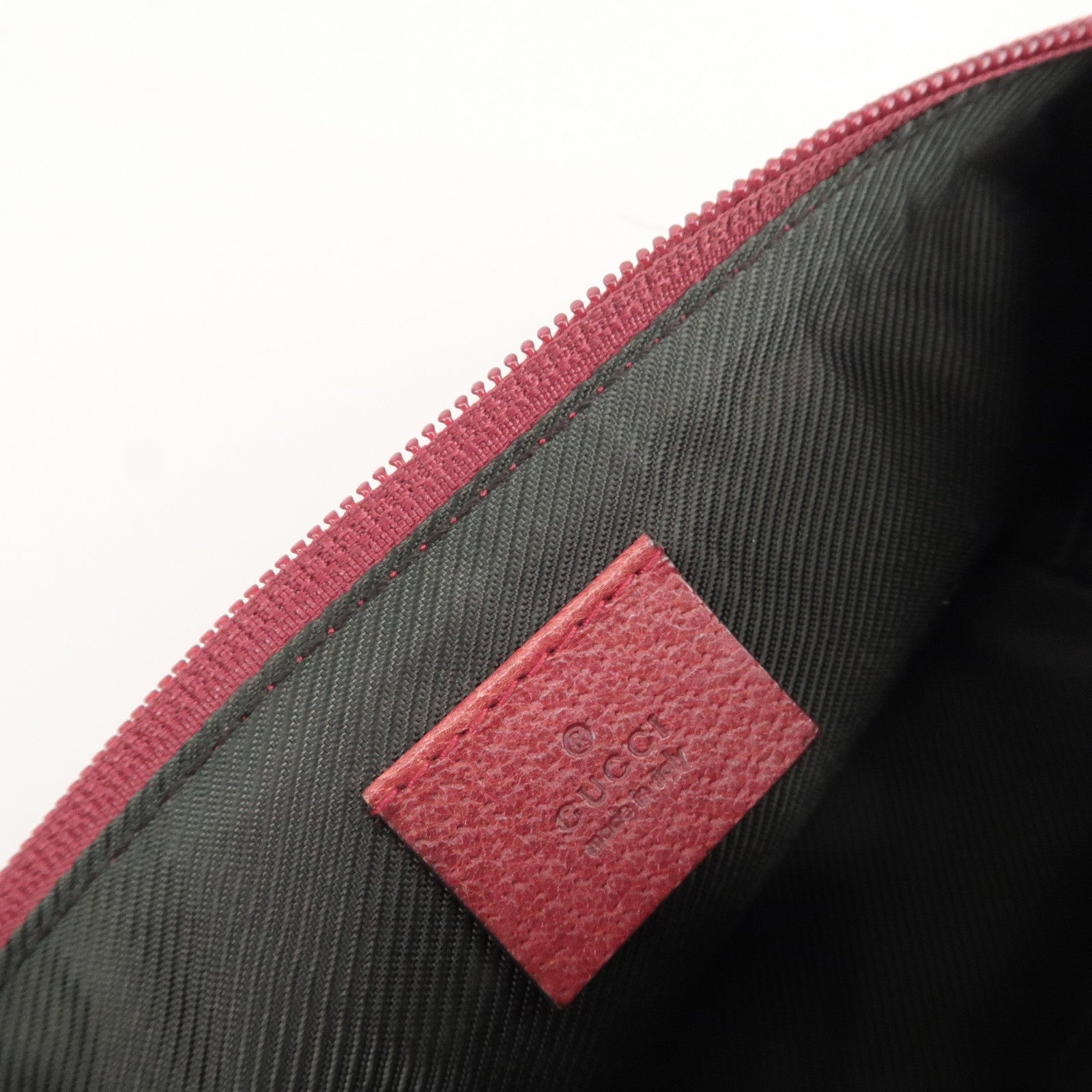 GUCCI Boat Bag GG Monogram Canvas Leather Hand Bag Pouch Pink 07198