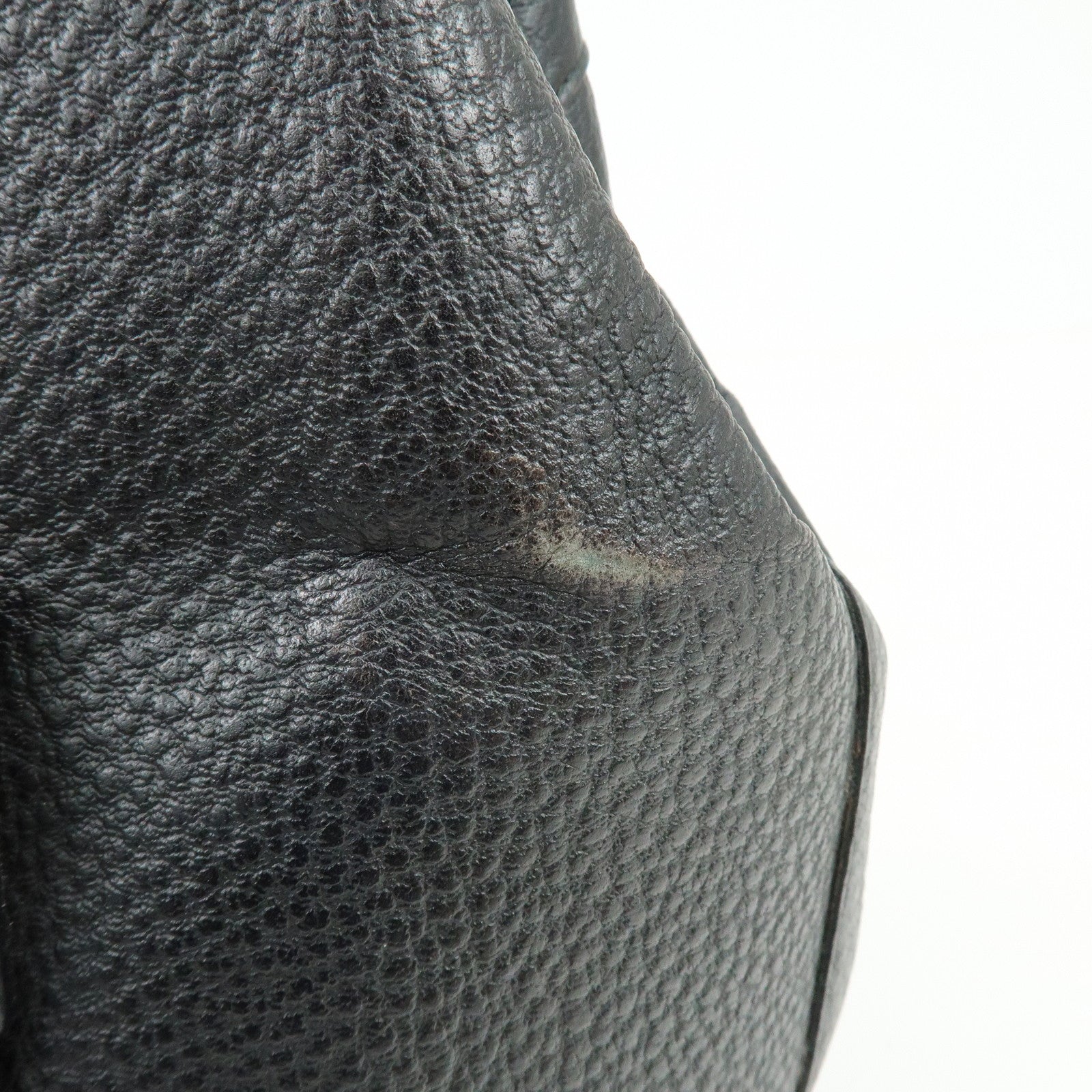 GUCCI Leather Velor Hand Bag Doctor's Bag Shoulder Bag Black 146002