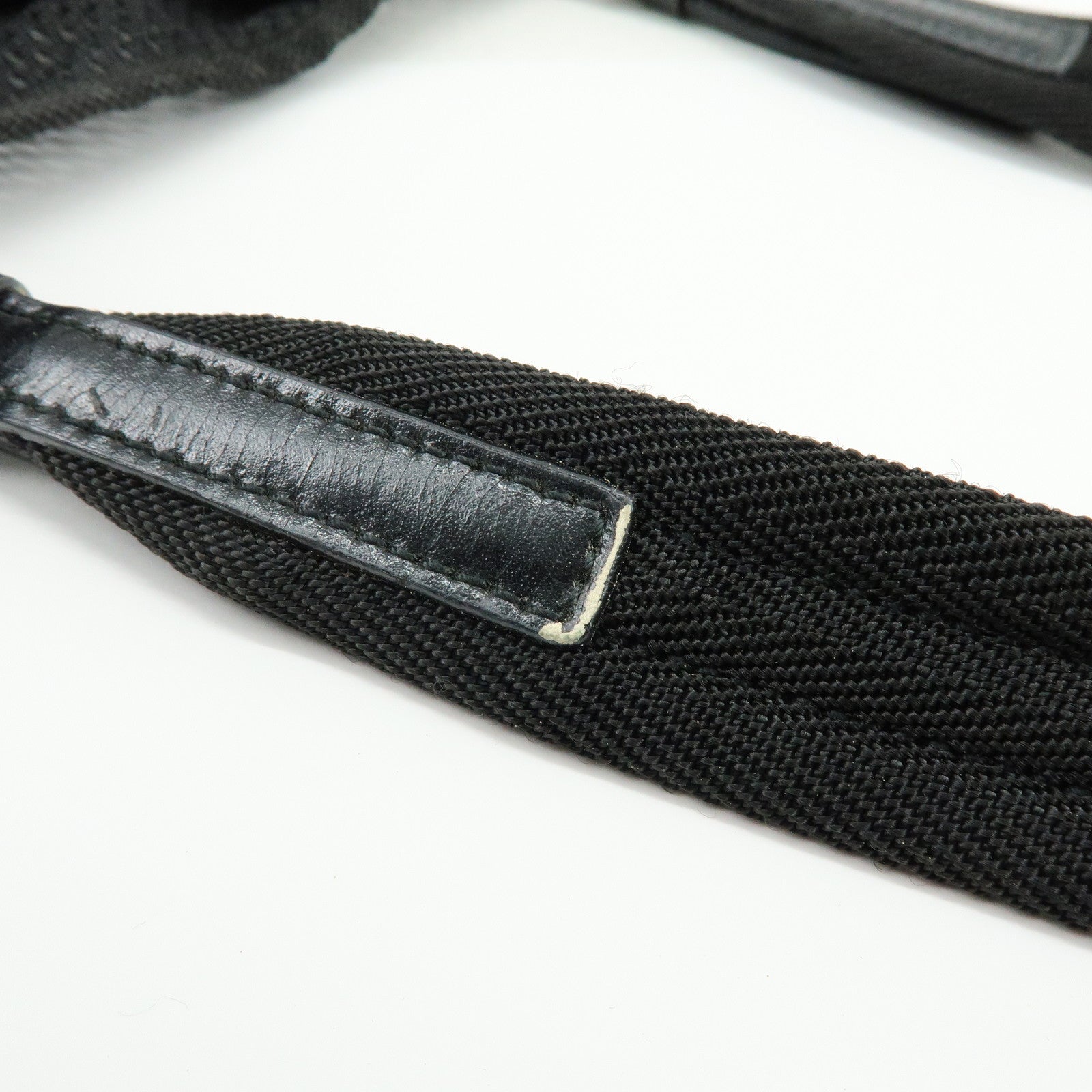 PRADA Mesh Leather Tote Bag Shoulder Bag Black