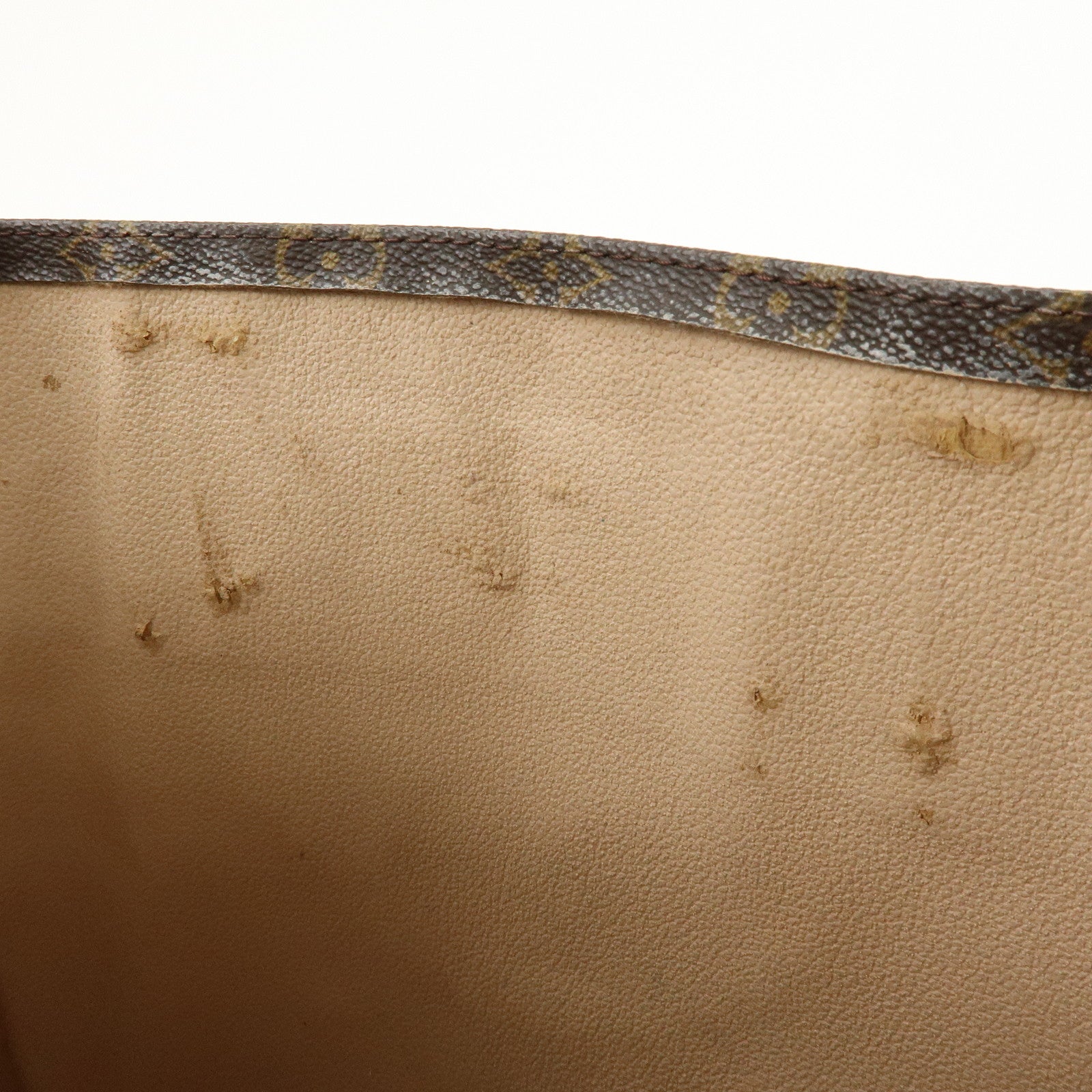 Louis Vuitton Monogram Sac Plat Tote Bag Hand Bag Brown M51140
