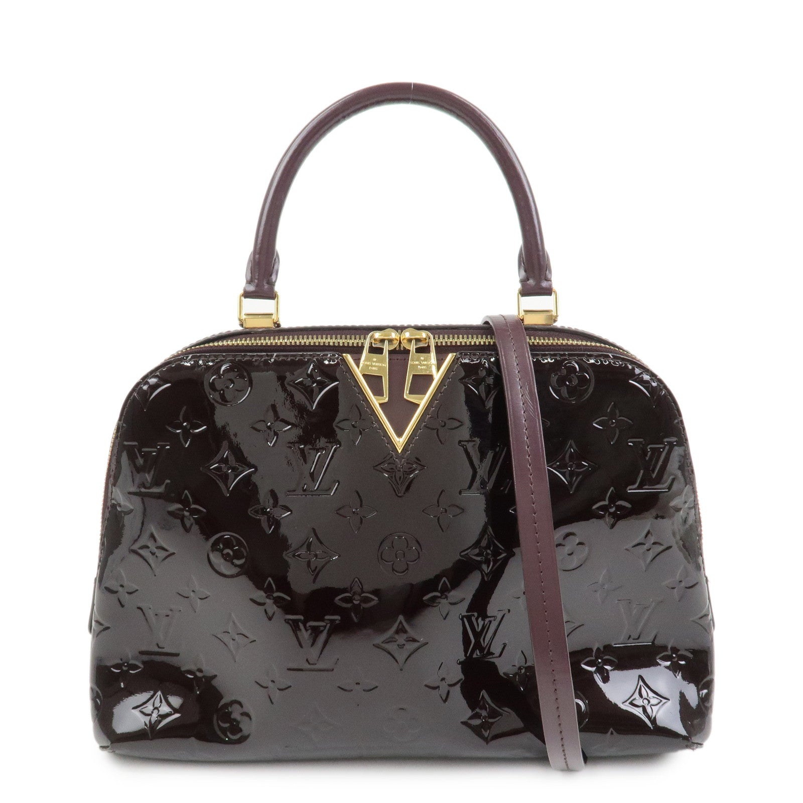 Louis Vuitton Monogram Vernis Melrose 2Way Hand Bag Amarante M42693