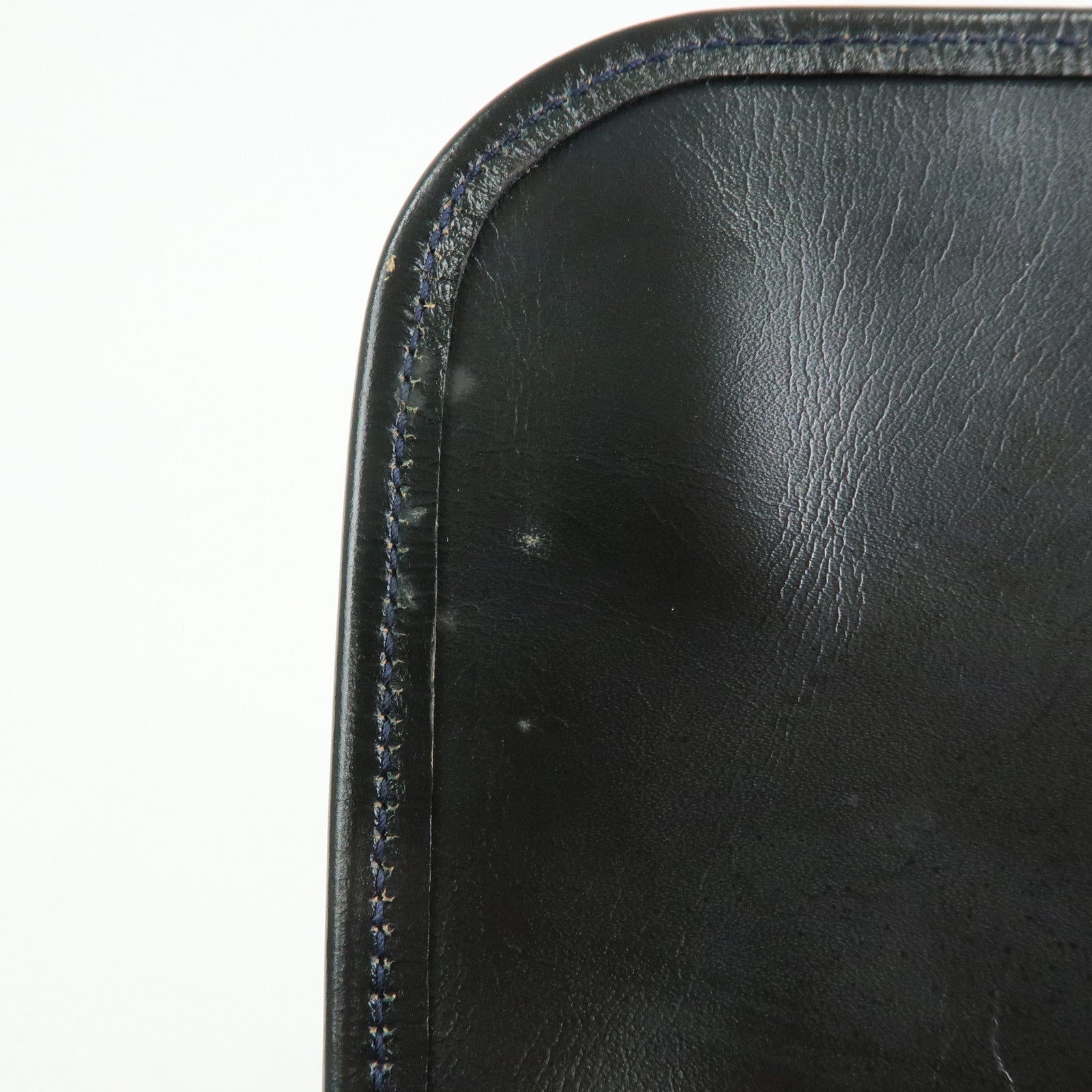 CELINE Macadam Suede Leather Shoulder Hand Bag Bag Navy