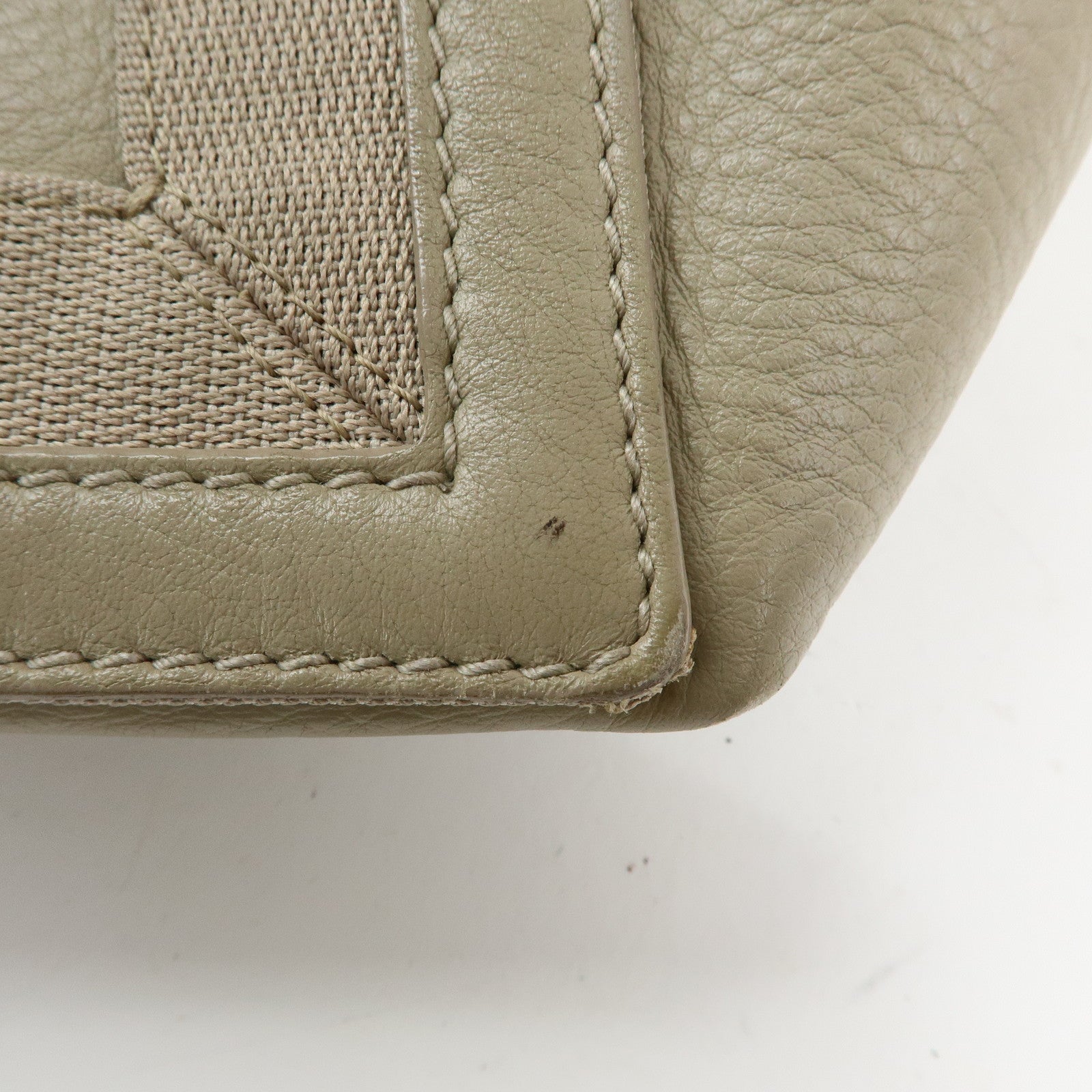 BALENCIAGA Navy Cabas Leather Small Tote Bag Beige 339933