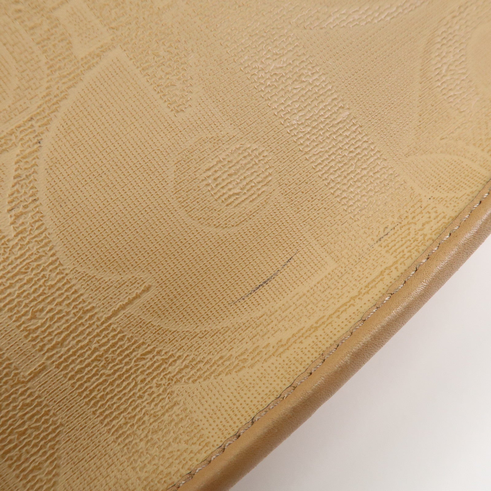 Christian Dior PVC Leather Shoulder Bag Crossbody Bag Brown