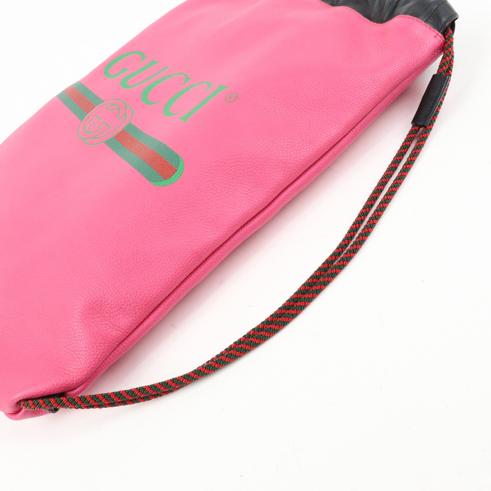 GUCCI Interlocking G Sherry Leather 2Way Bag Backpack Pink 494053