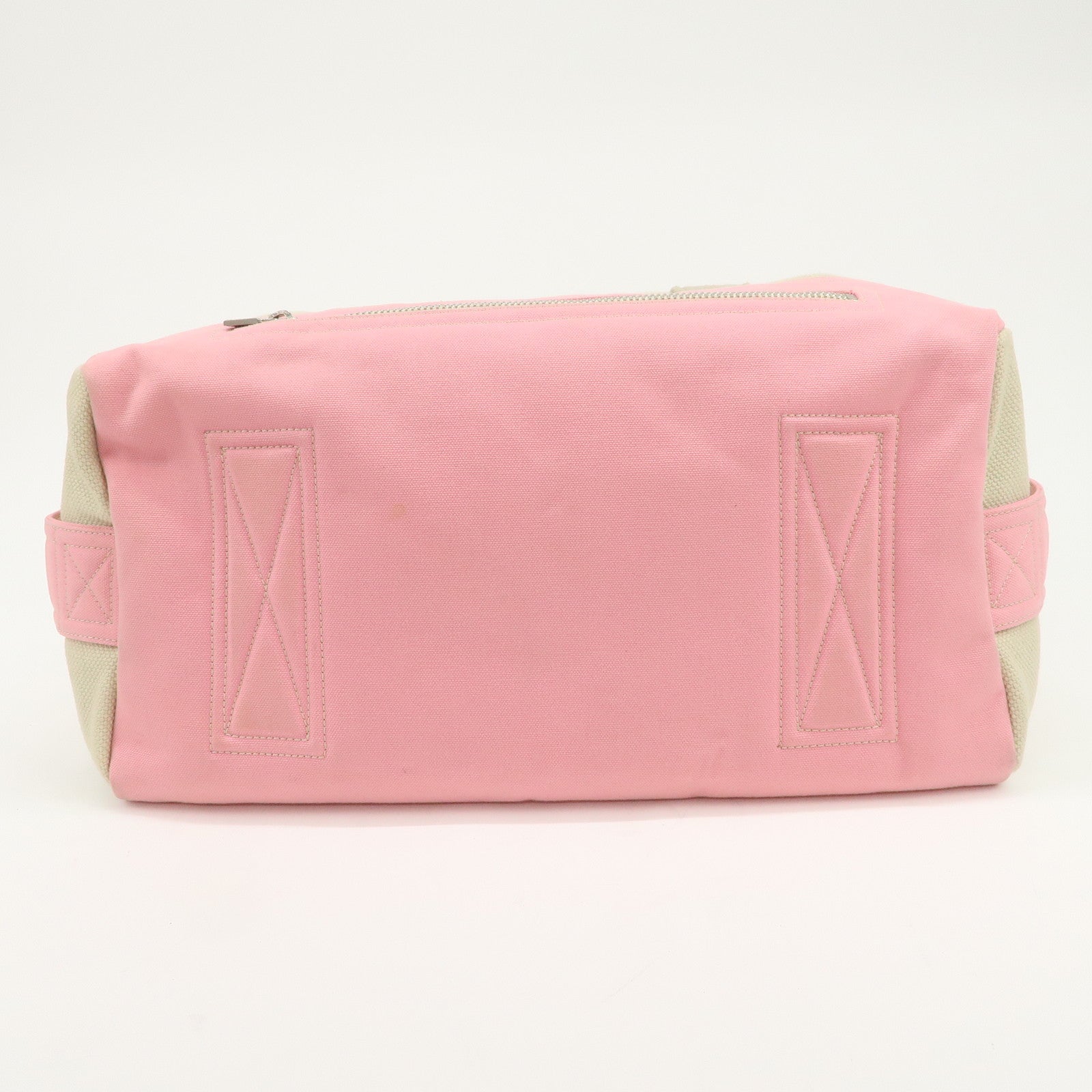 CHANEL Sport Line Canvas Boston Bag Hand Shoulder Bag Ivory Pink