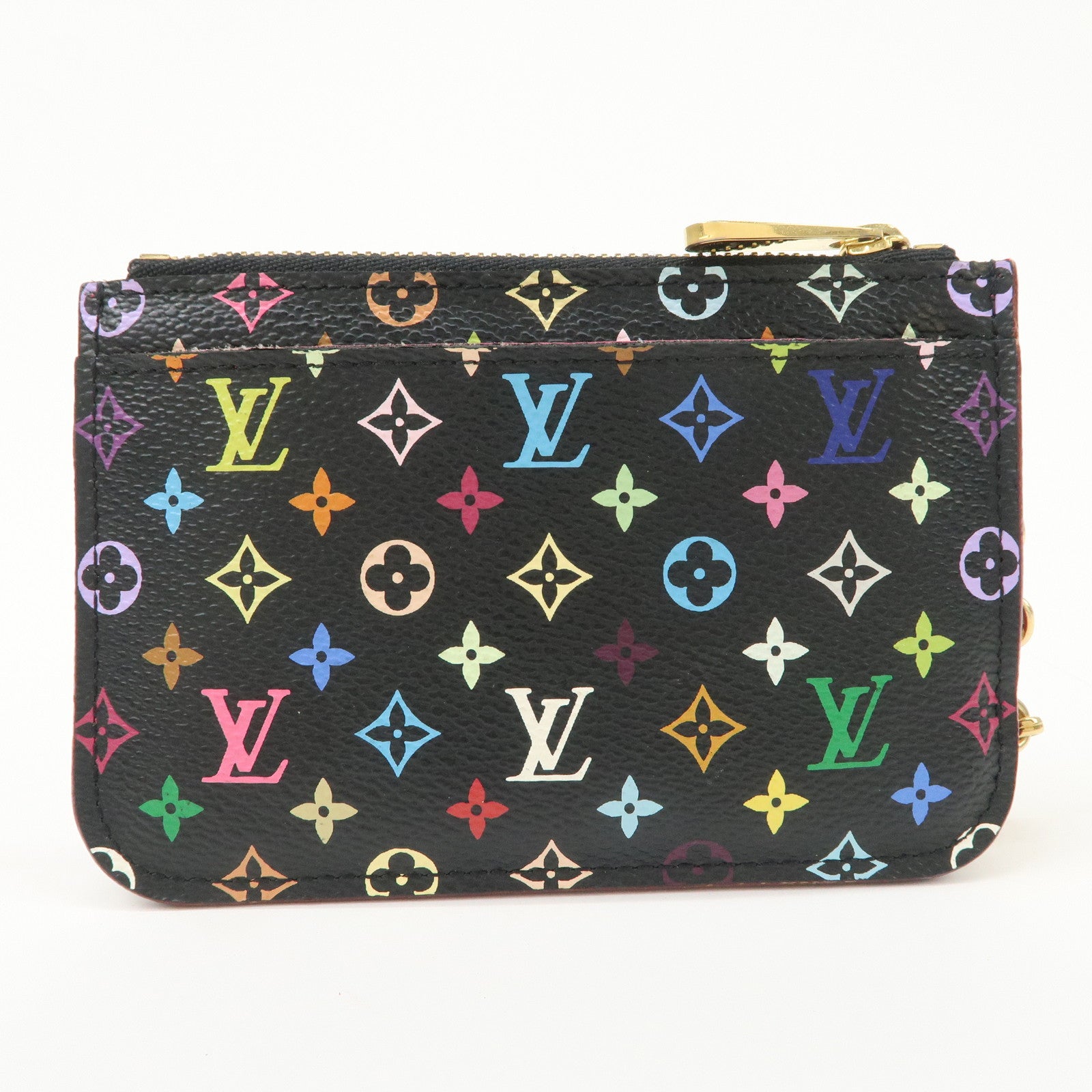 Louis Vuitton Monogram Multicolor Pochette Cles Coin Case Noir M93735