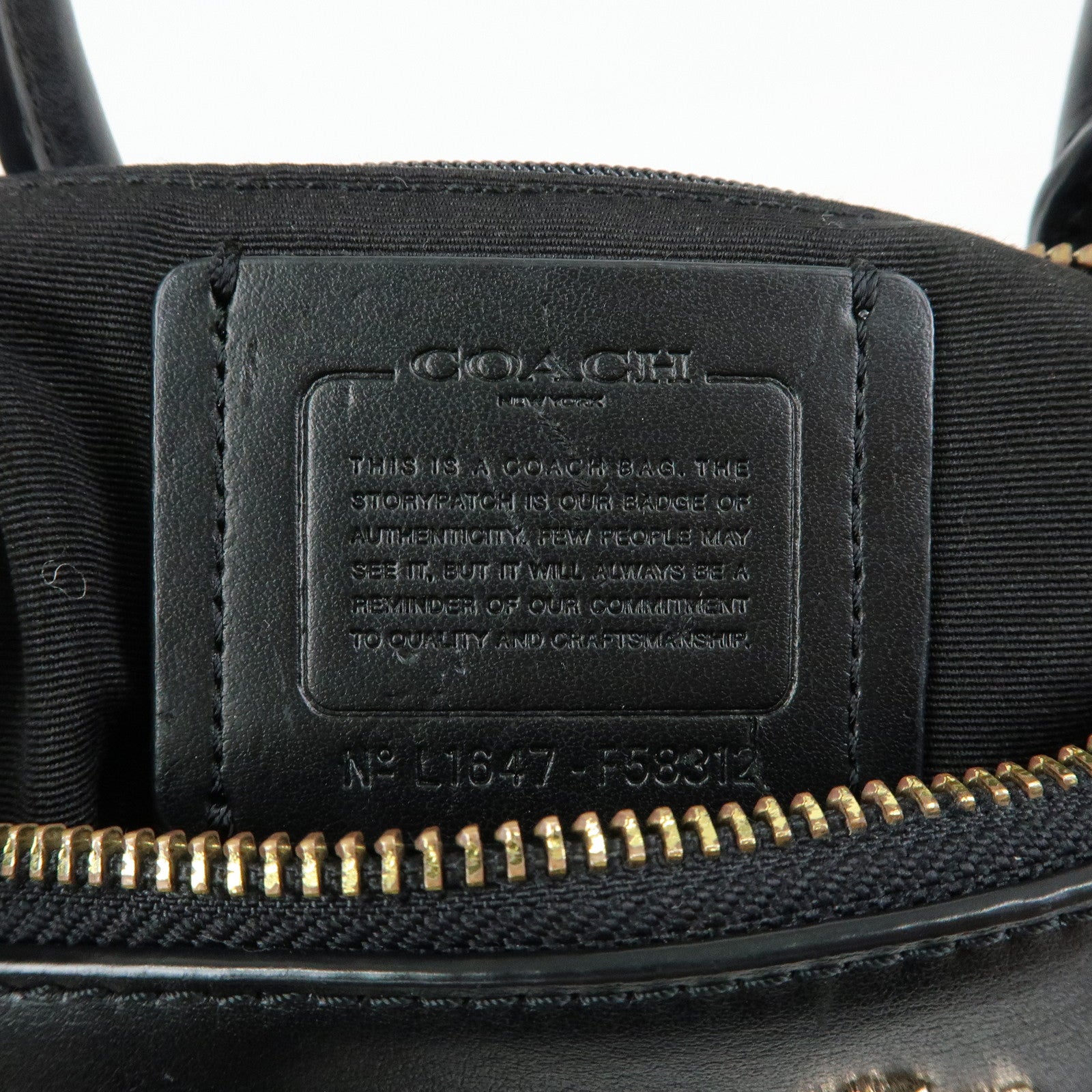 COACH Signature PVC Leather 2Way Shoulder Bag Hand Bag Dark Brown