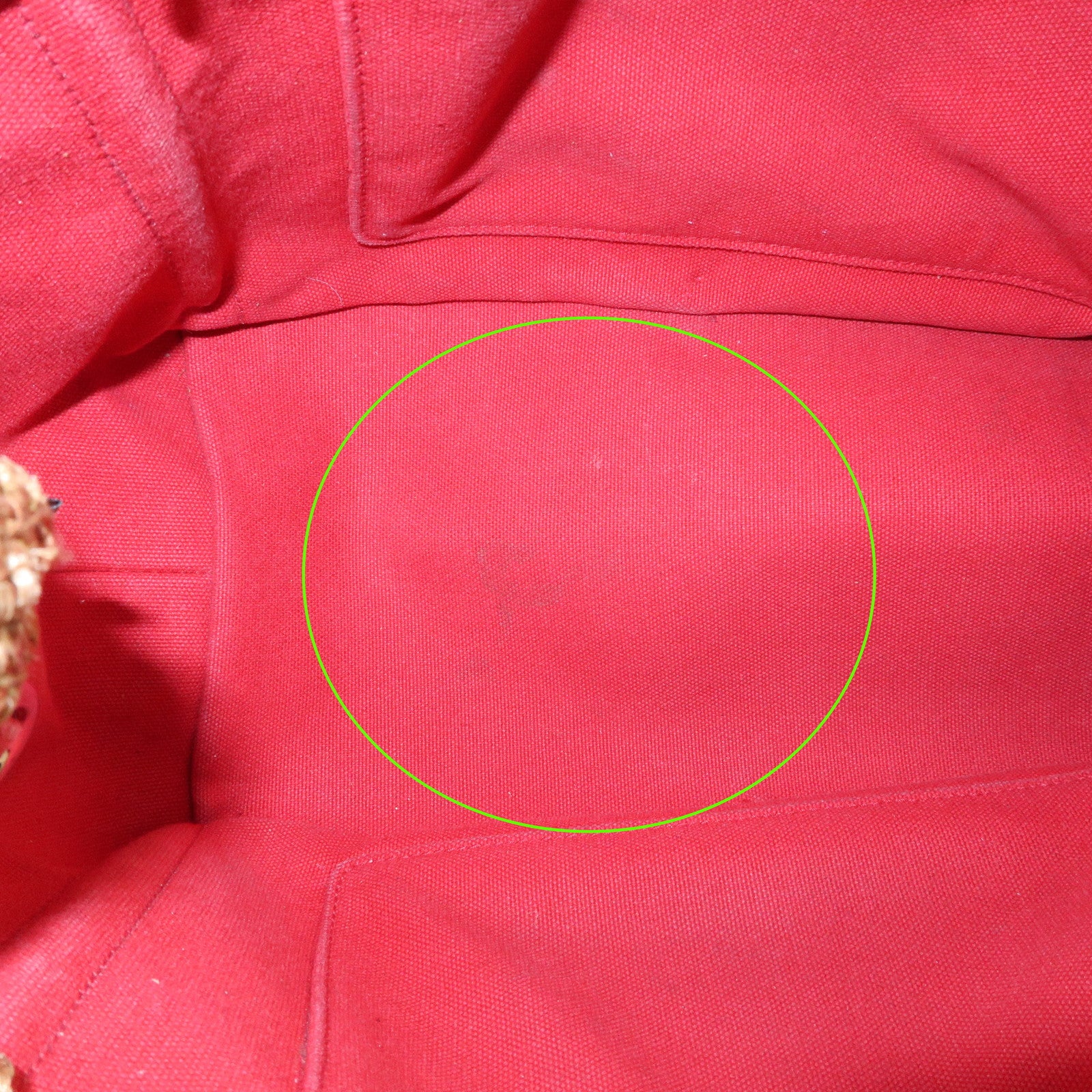 PRADA Triangle Logo Raffia 2Way Bag Hand Bag Shoulder Bag Red Brown