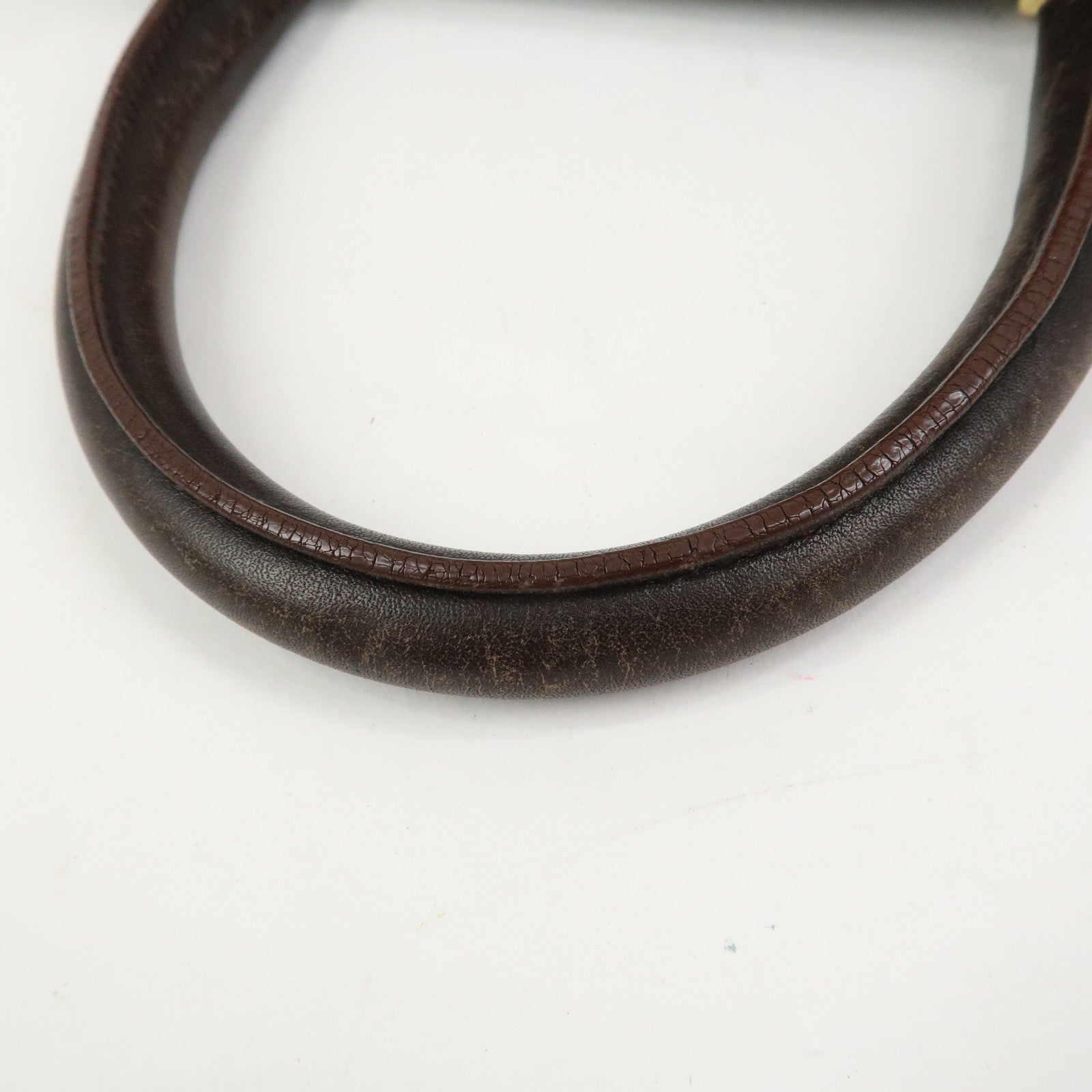 LOEWE Anagram Amazona 32 Suede Leather Hand Bag Boston Bag Brown
