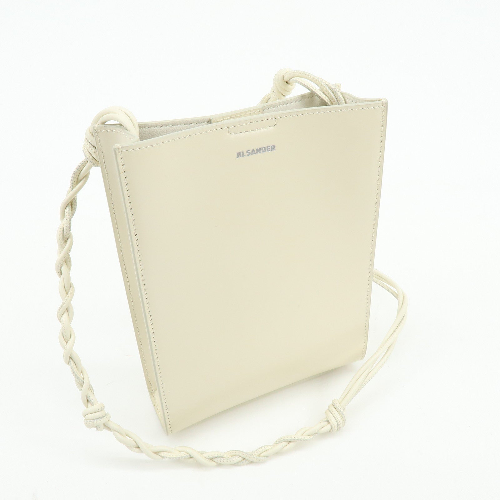 JIL SANDER Leather Shoulder Bag Crossbody Bag Ivory