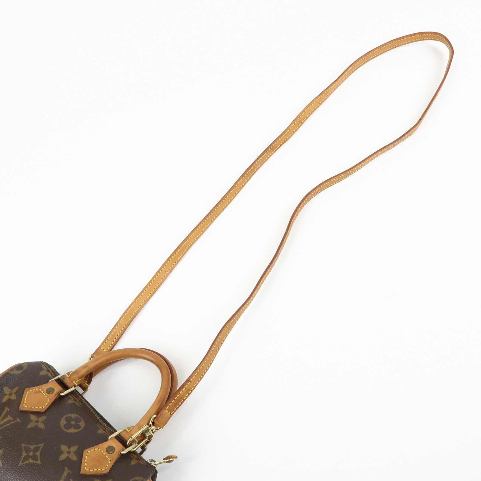 Louis Vuitton Monogram Canvas Mini Speedy Hand Bag & Strap M41534