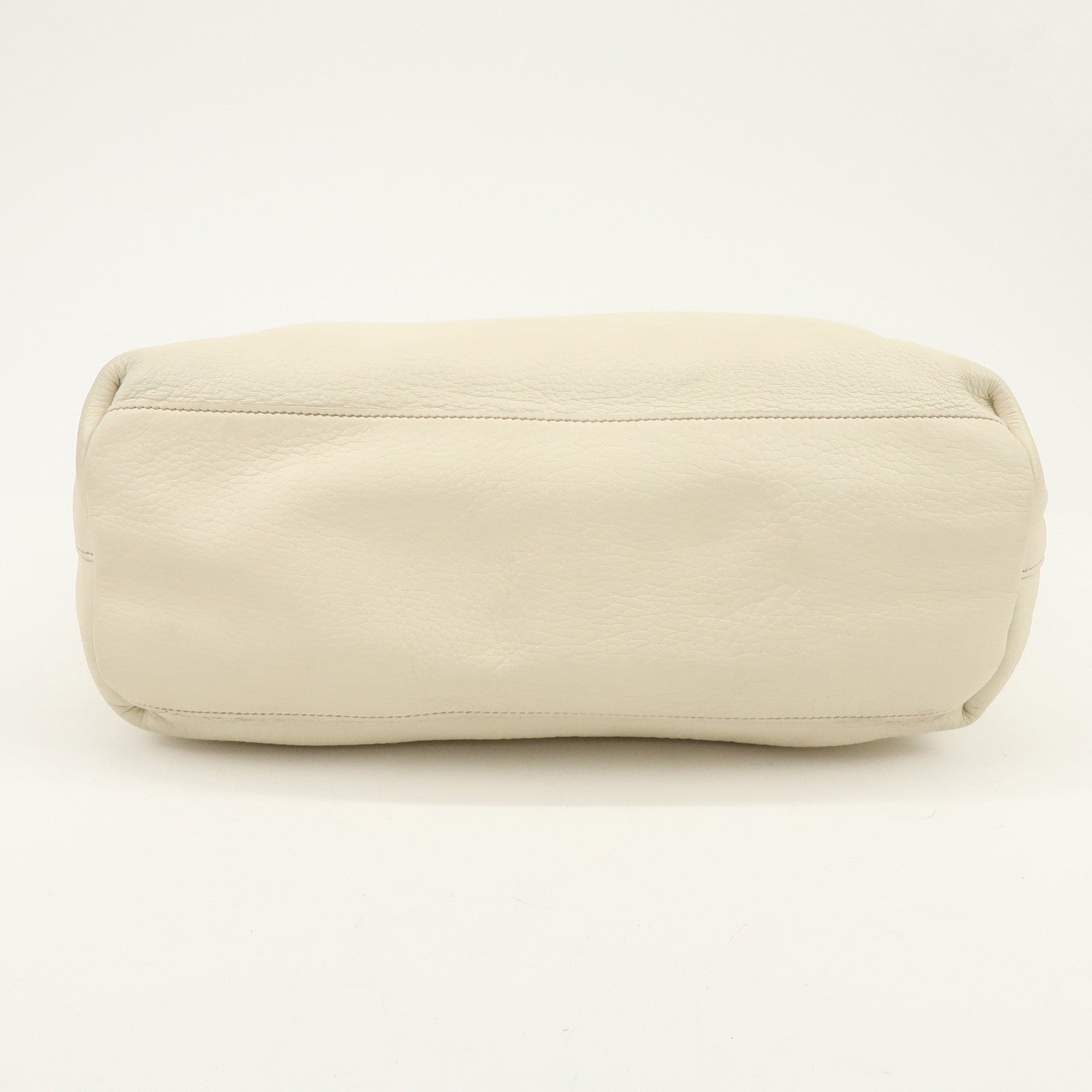 PRADA Logo Leather 2Way Bag Hand Bag Shoulder Bag Ivory